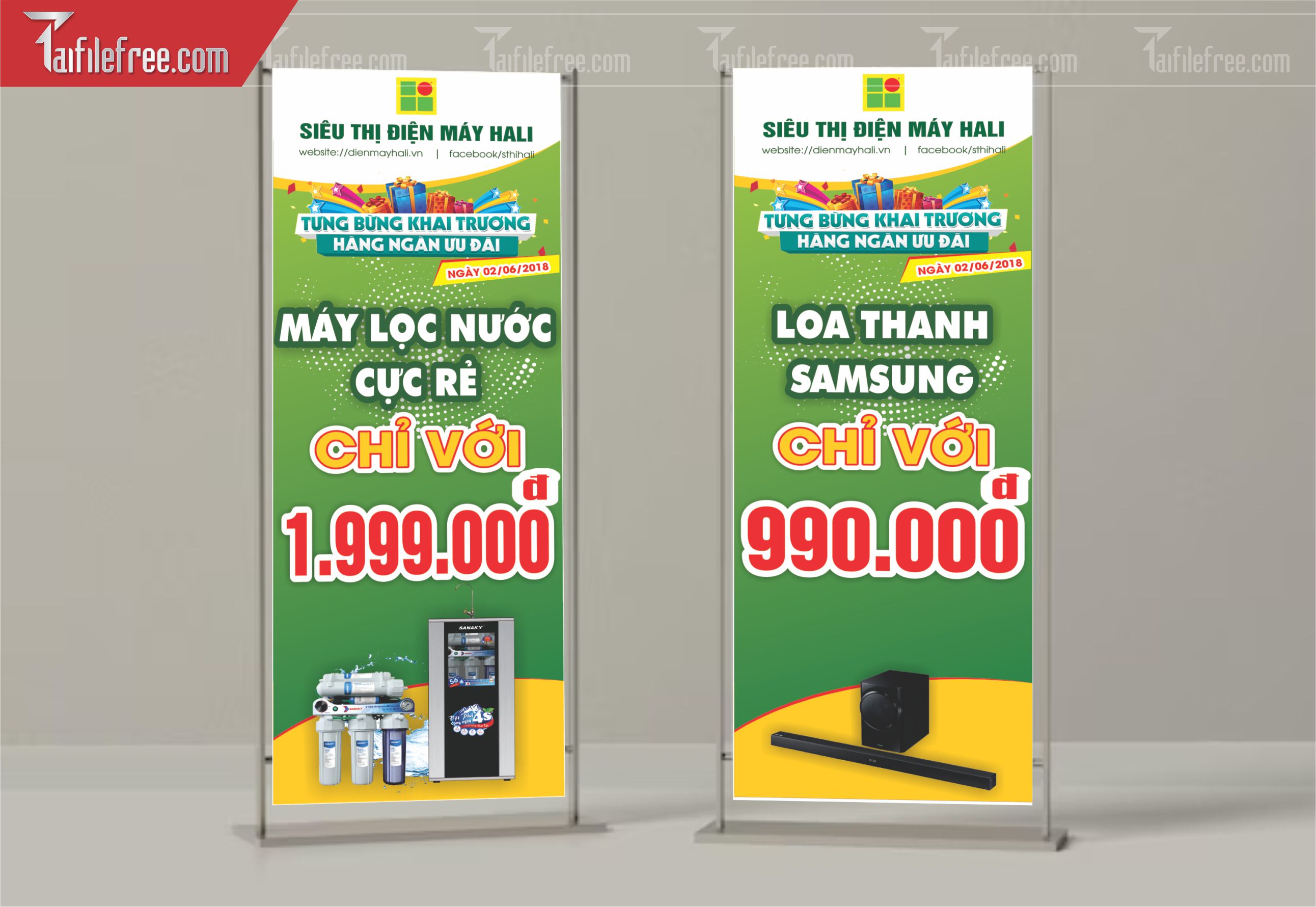 File Thiết Kế Standee Máy Lọc Nước, Điện Máy_BR104