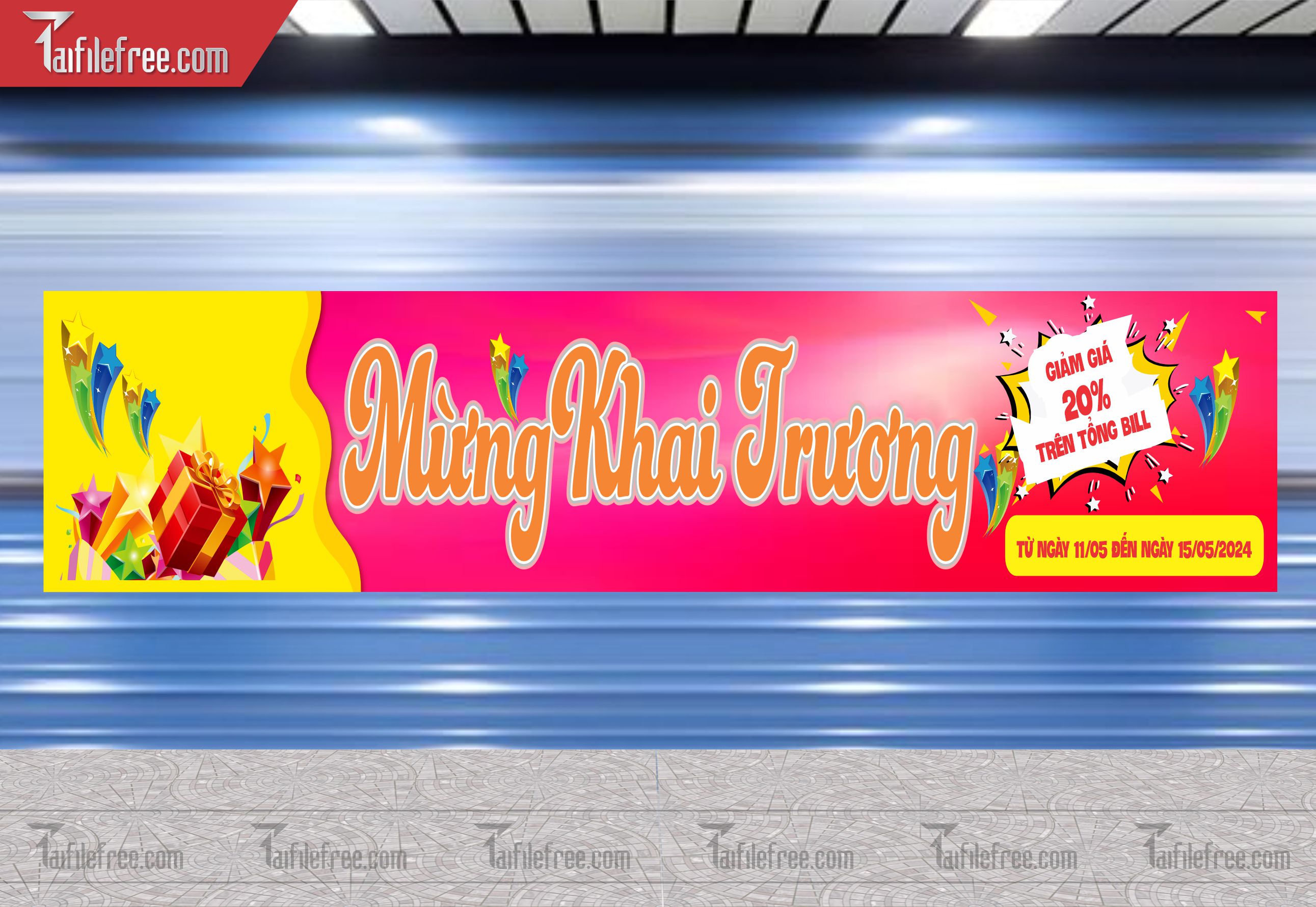Banner Băng Rôn Khai Trương Đẹp, Thu Hút_BR16