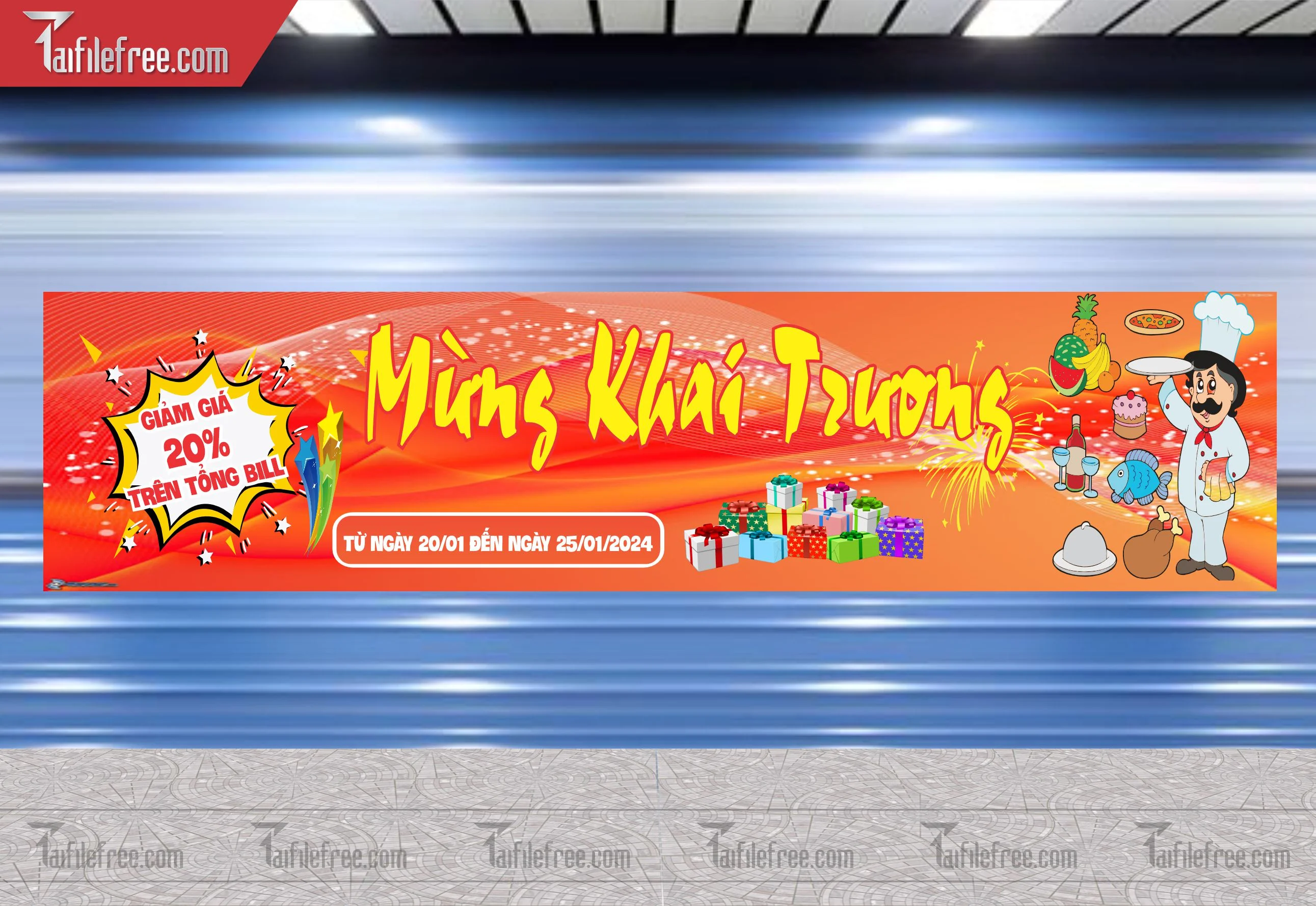 Banner Băng Rôn Khai Trương Đẹp, Thu Hút_BR20