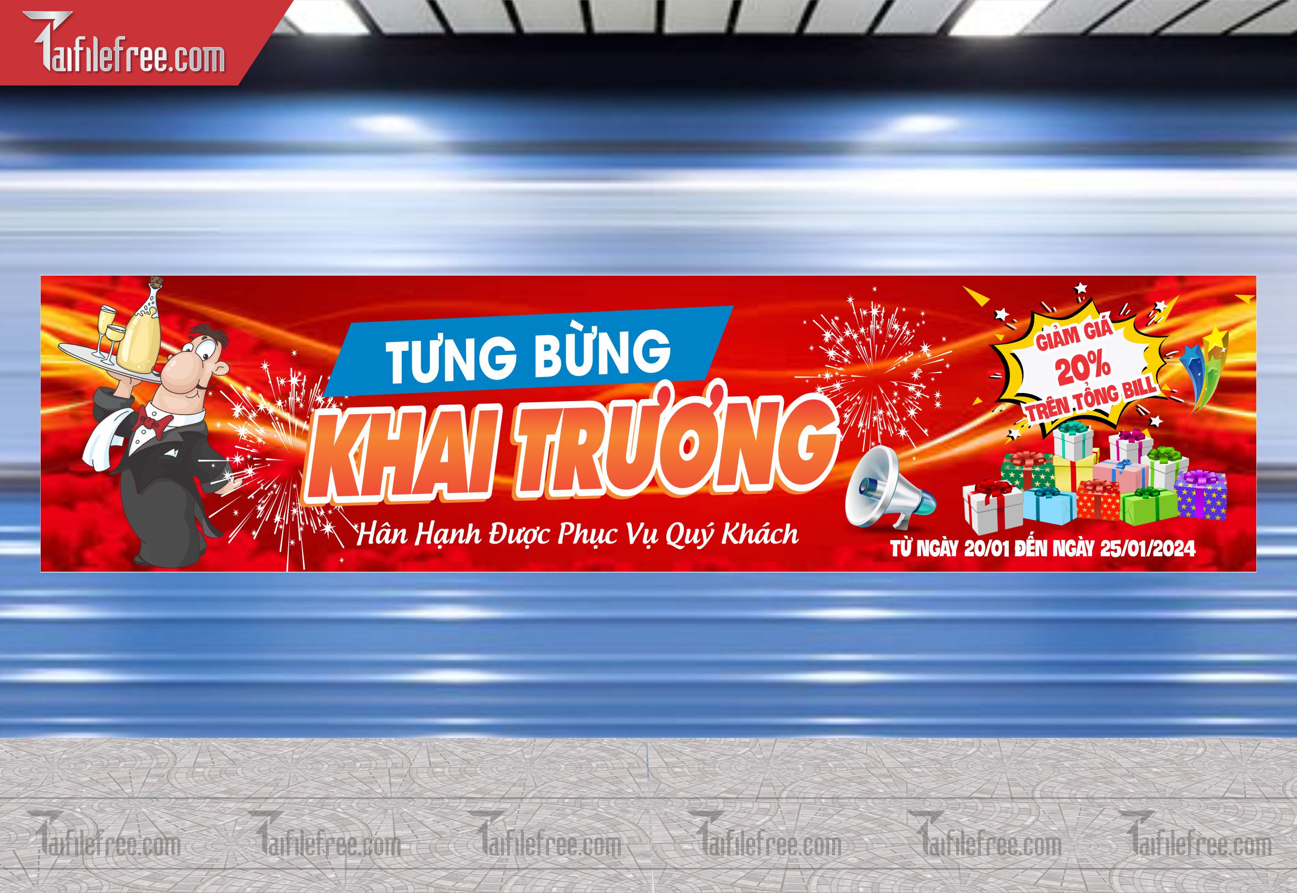 Banner Băng Rôn Khai Trương Đẹp, Thu Hút_BR22