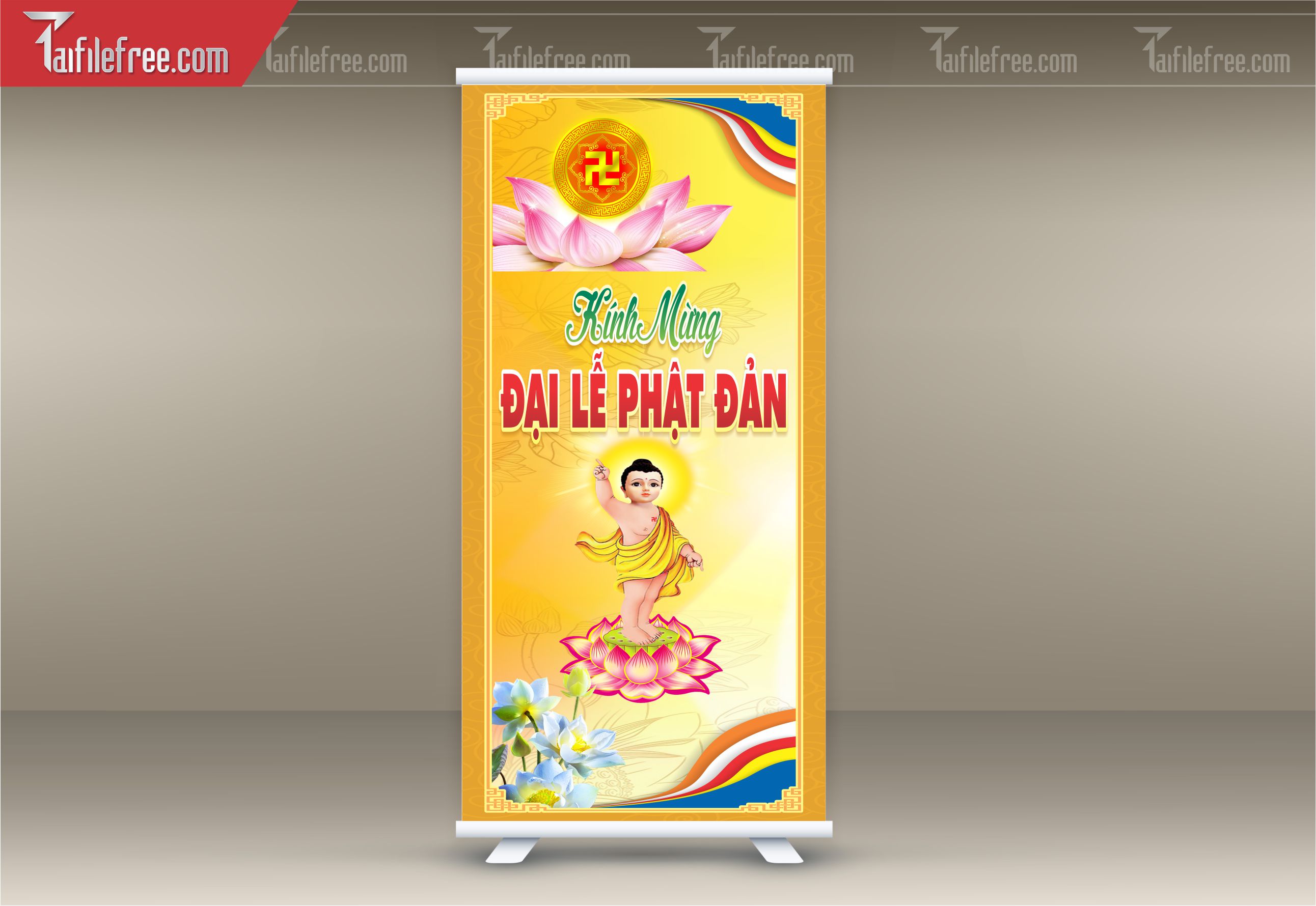 File Thiết Kế Standee Phật Giáo Mừng Đại Lễ Phật Đản_BR35