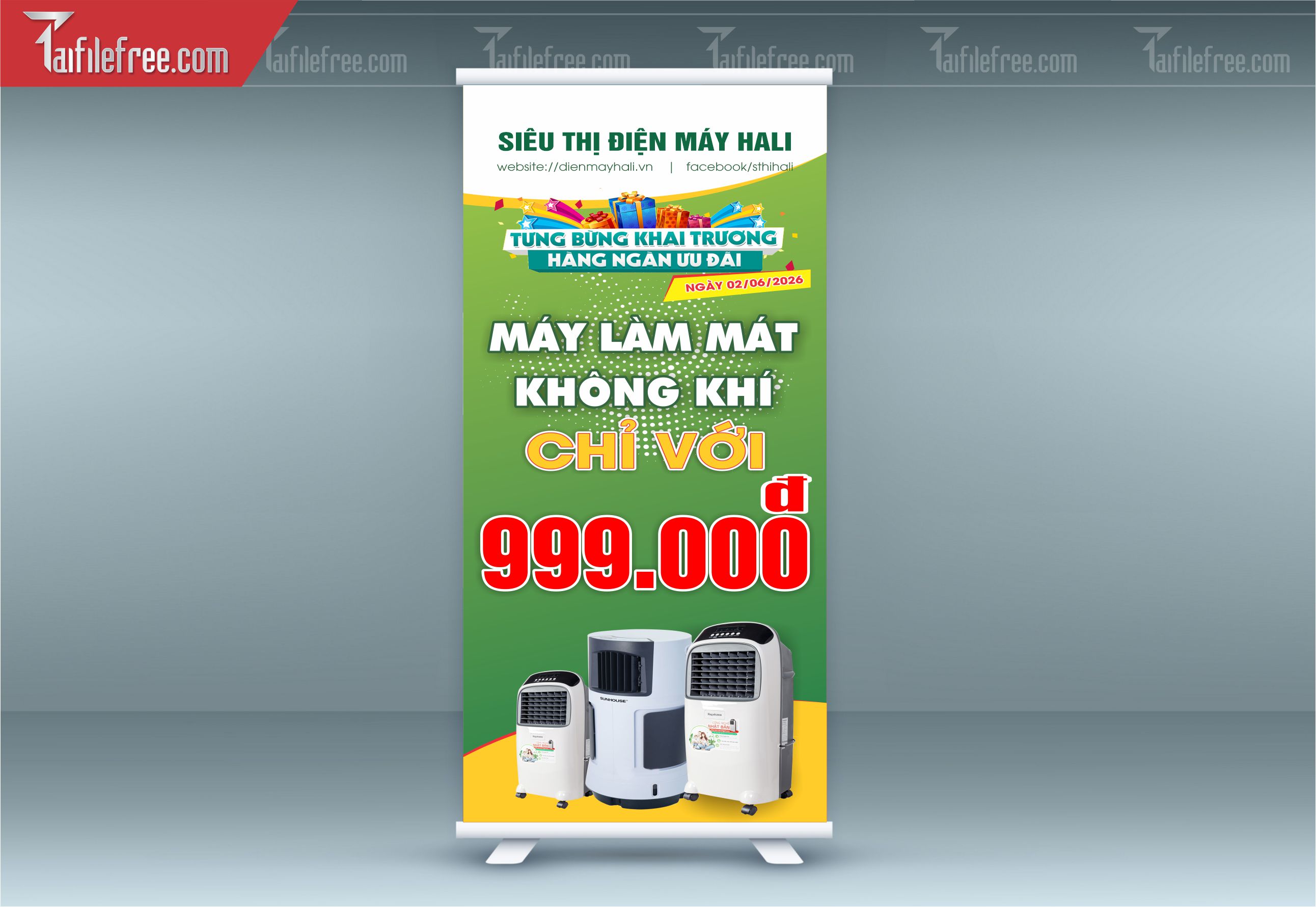 File Thiết Kế Standee Khai Trương Siêu Thị Điện Máy_BR38