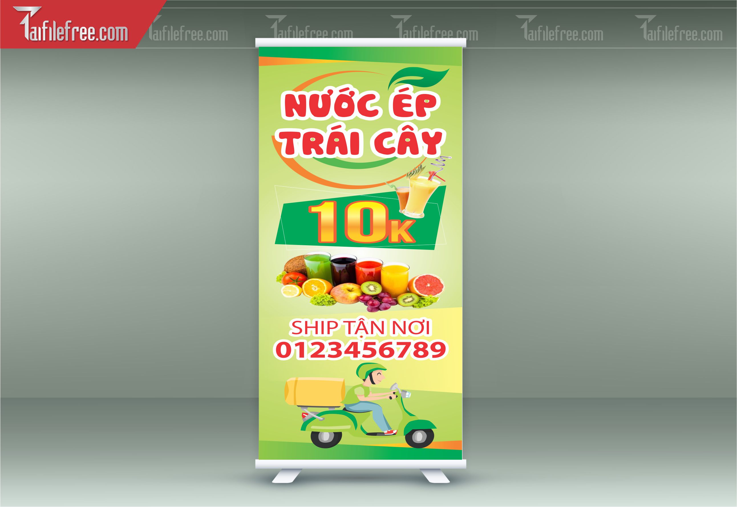 File Thiết Kế Standee Quảng Cáo Trái Cây Nước Ép_BR42