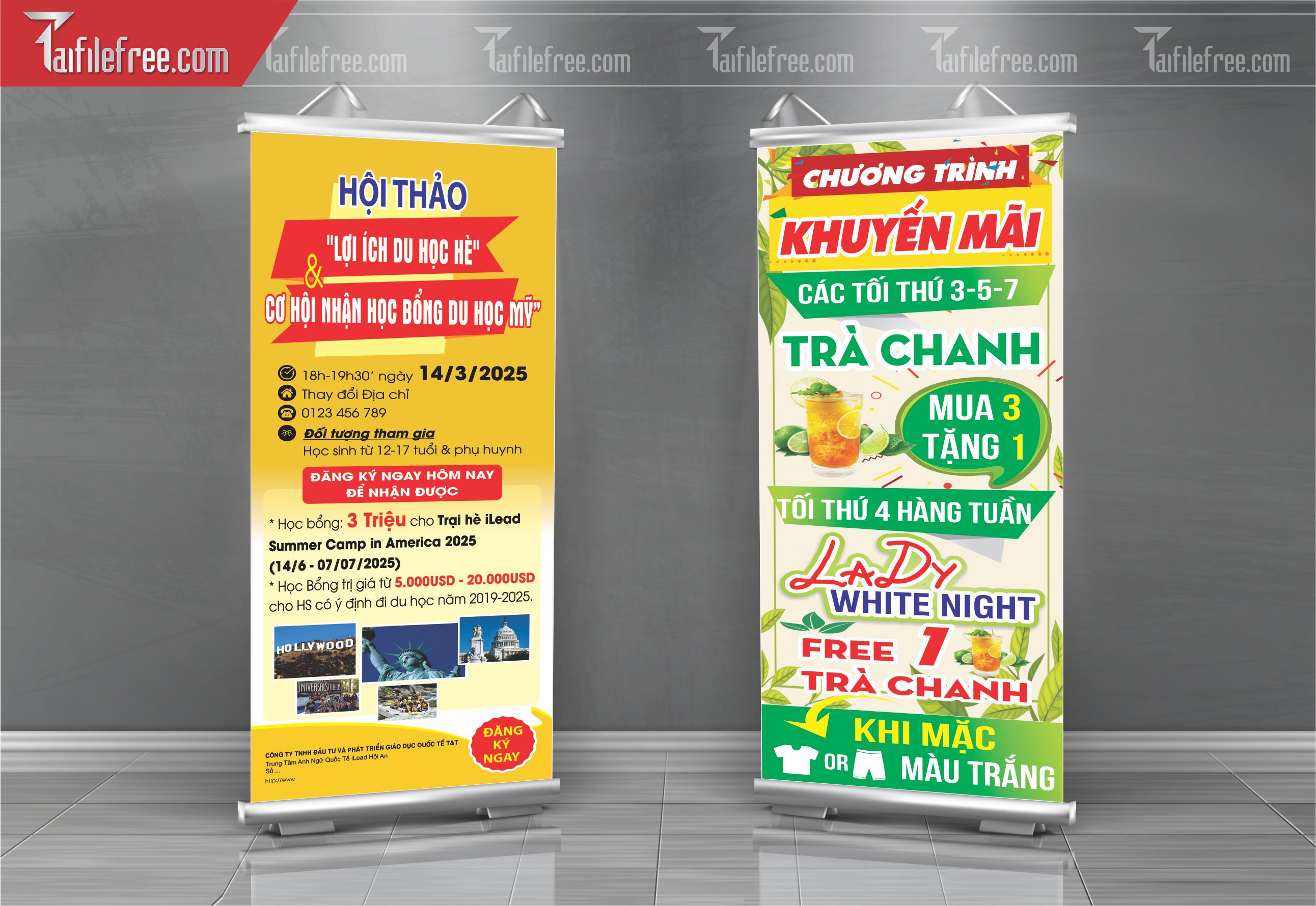File Thiết Kế Standee Hội Thảo, Standee Khuyến Mãi Trà Chanh_BR46