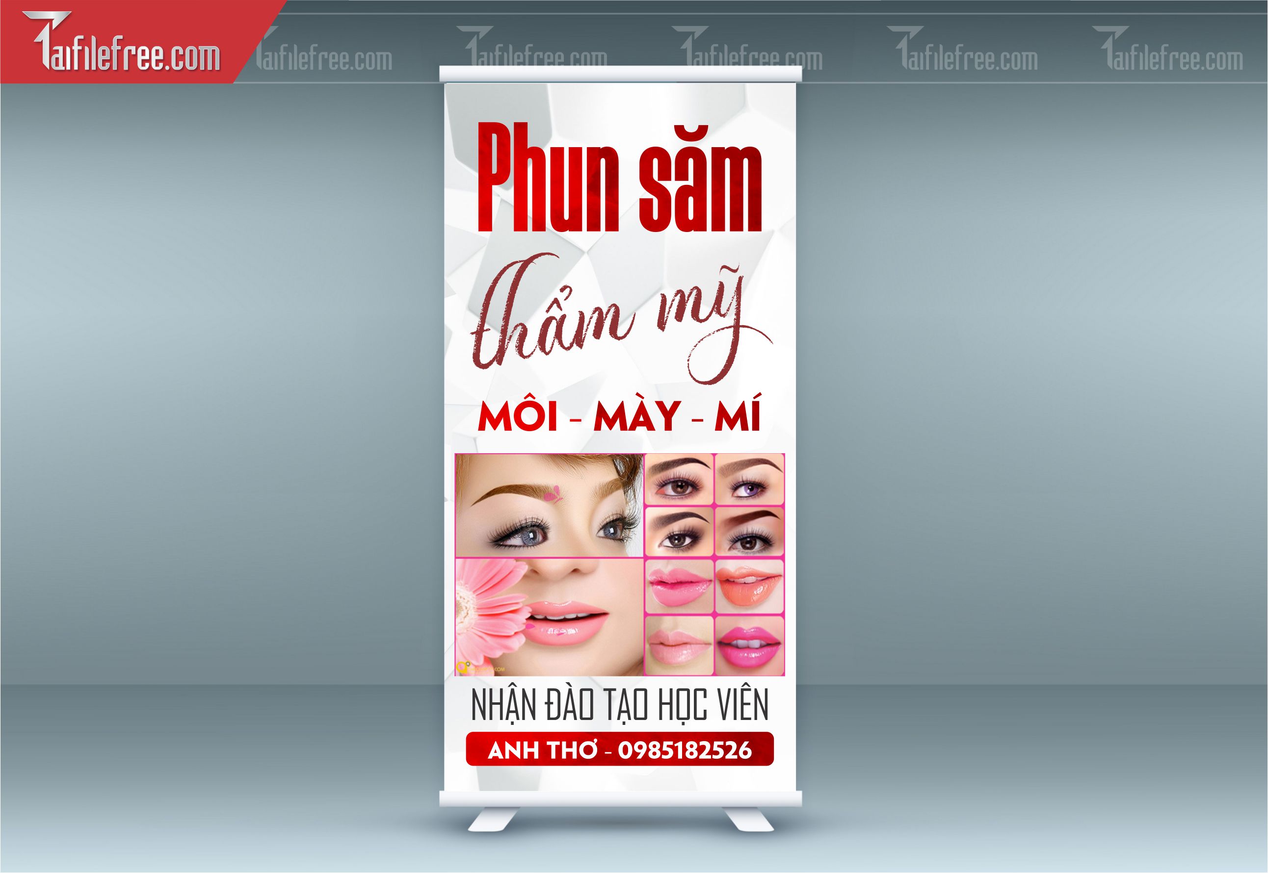 File Thiết Kế Standee Spa Phun Xăm - Thẩm Mỹ_BR50