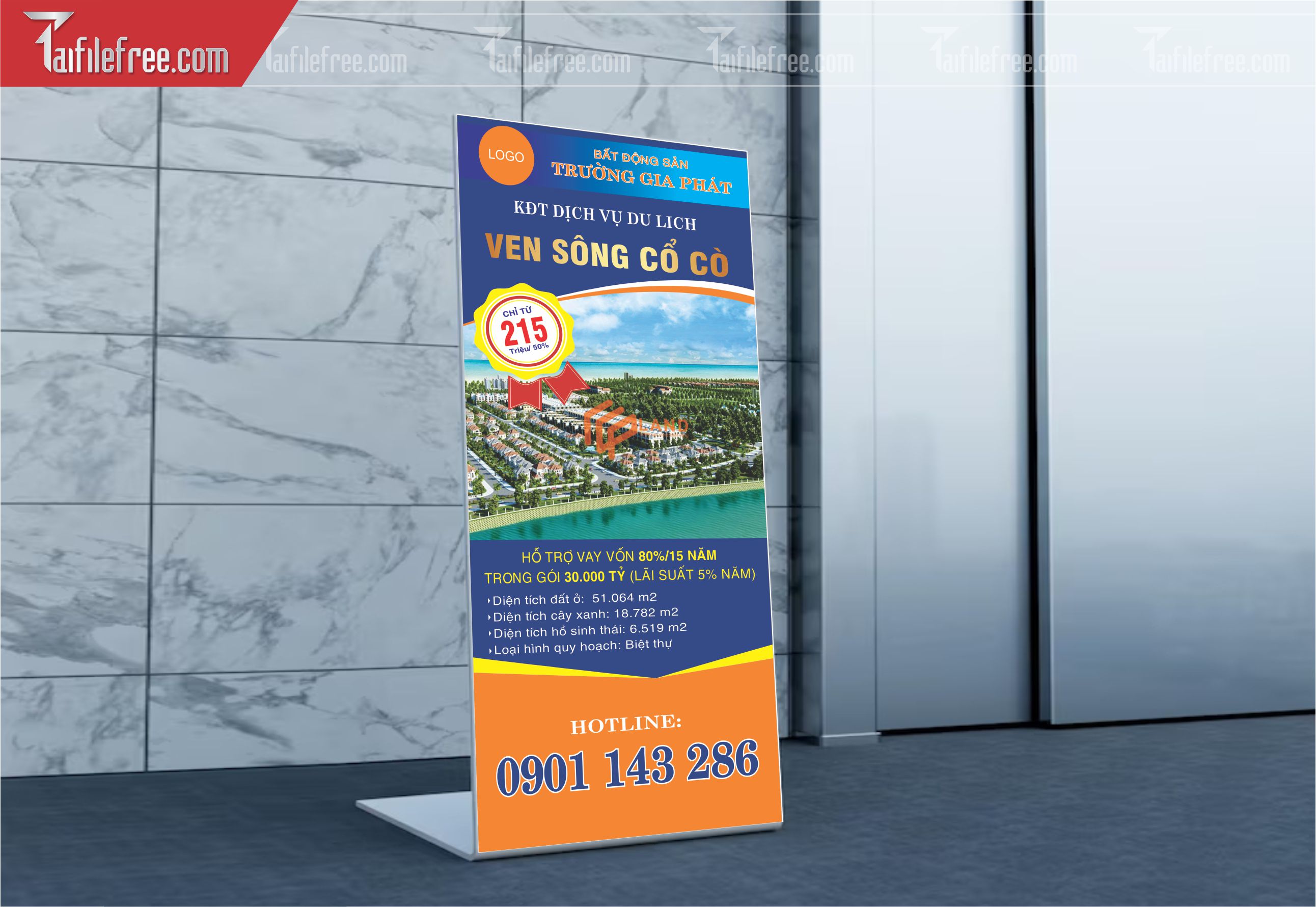 File Thiết Kế Standee Bất Động Sản, Hỗ Trợ Vay Vốn_BR54