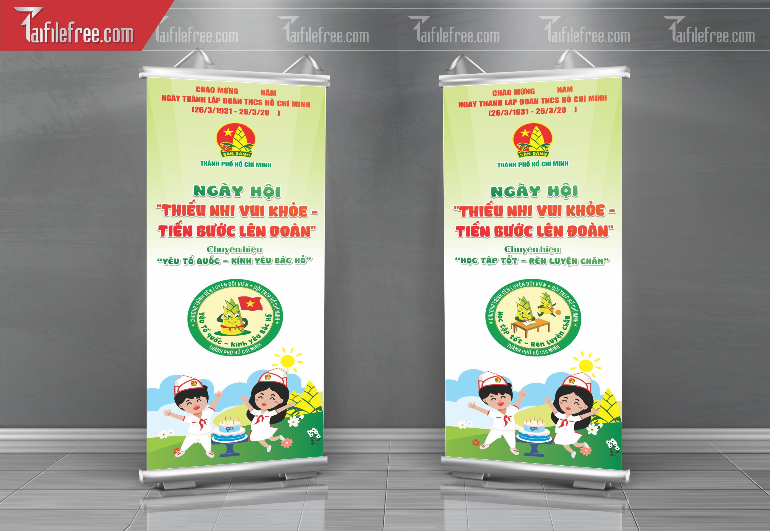 File Thiết Kế Standee Đội Thiếu Nhi Vui Khỏe Tiến Bước Lên Đoàn_BR66