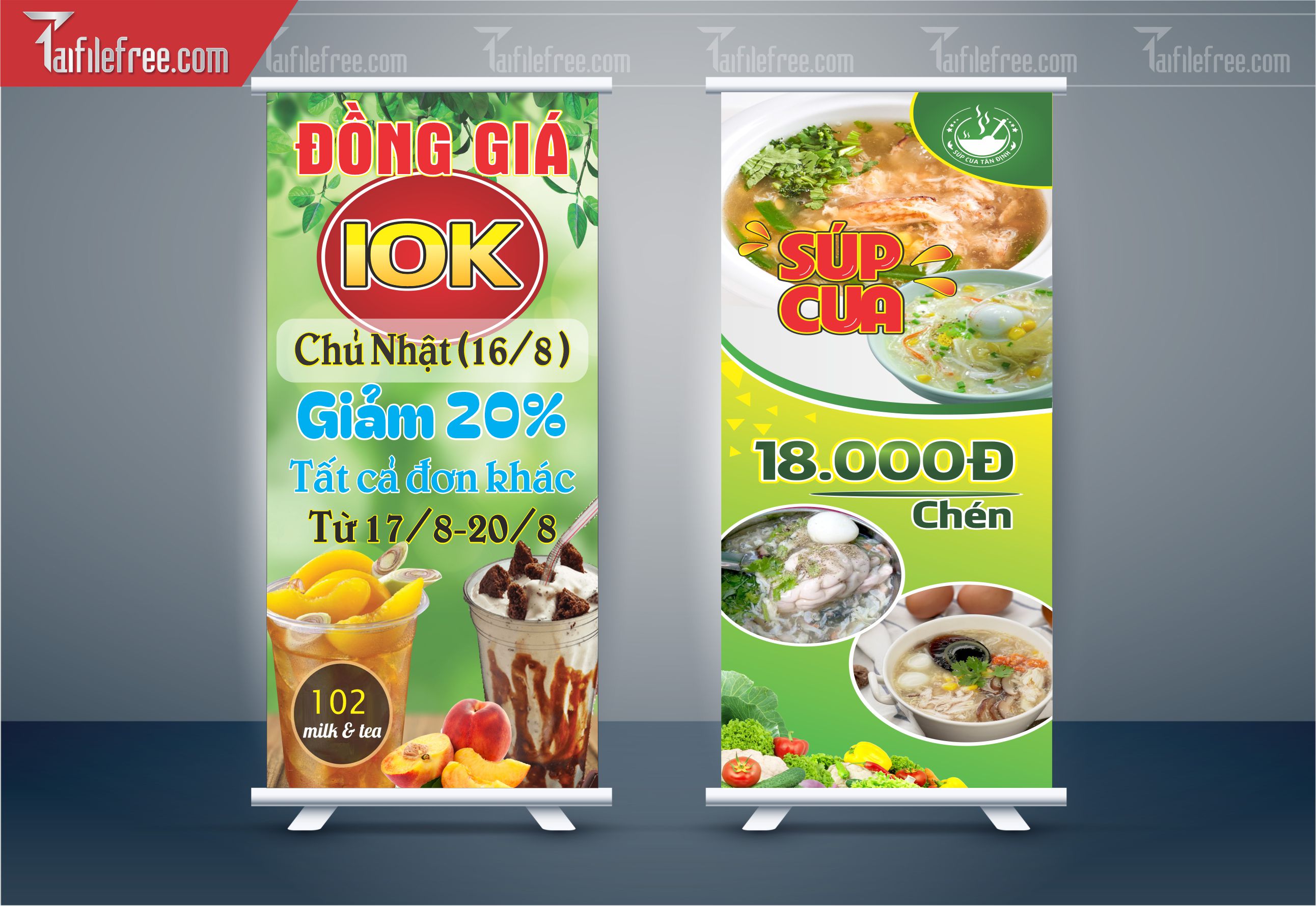 File Thiết Kế Standee Nước Giải Khát, Standee Súp Cua_BR72
