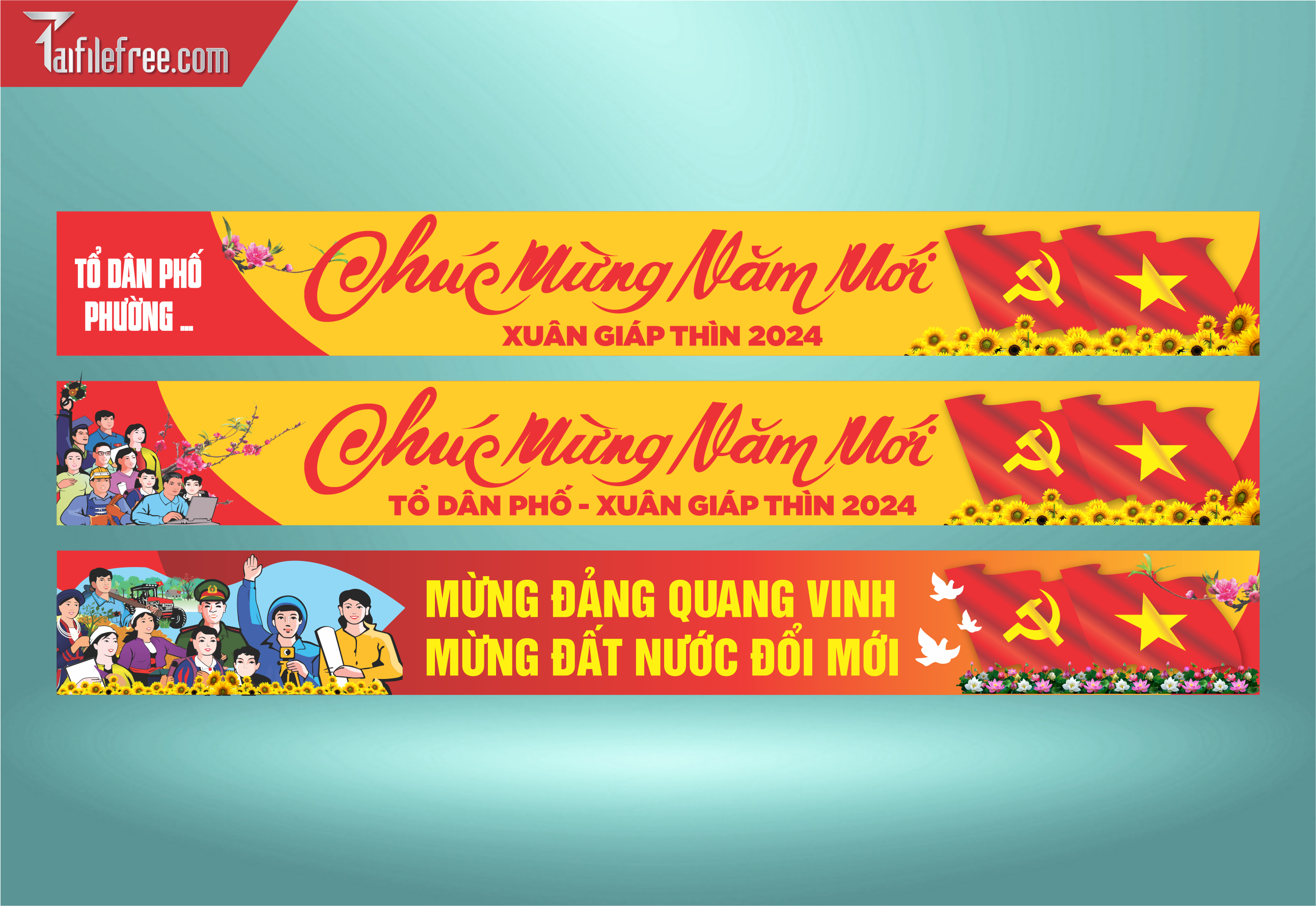 Băng Rôn Mừng Đảng - Mừng Xuân BRT02