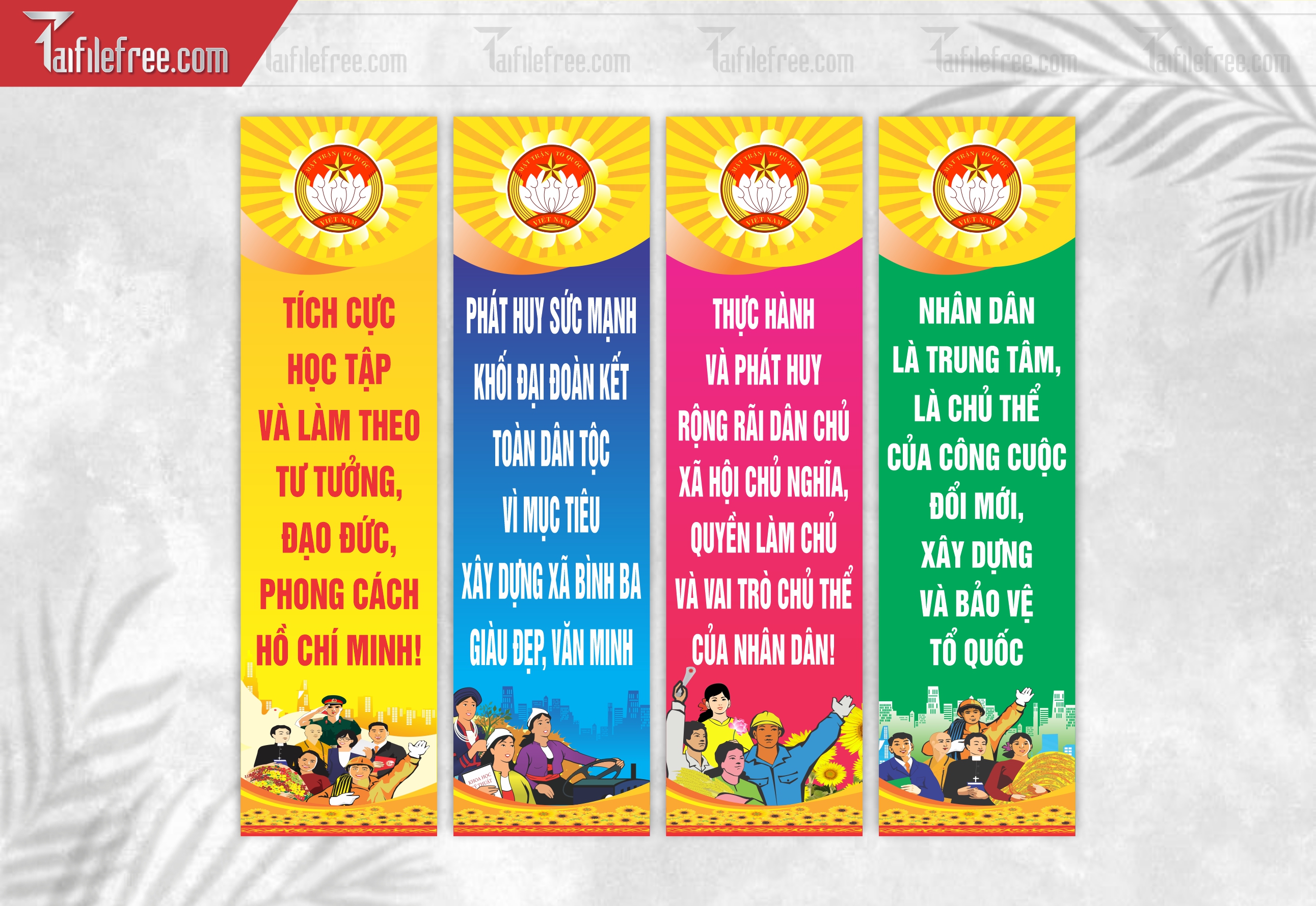 Phướn Trang Trí Ngày Hội Đại Đoàn Kết_CDT04