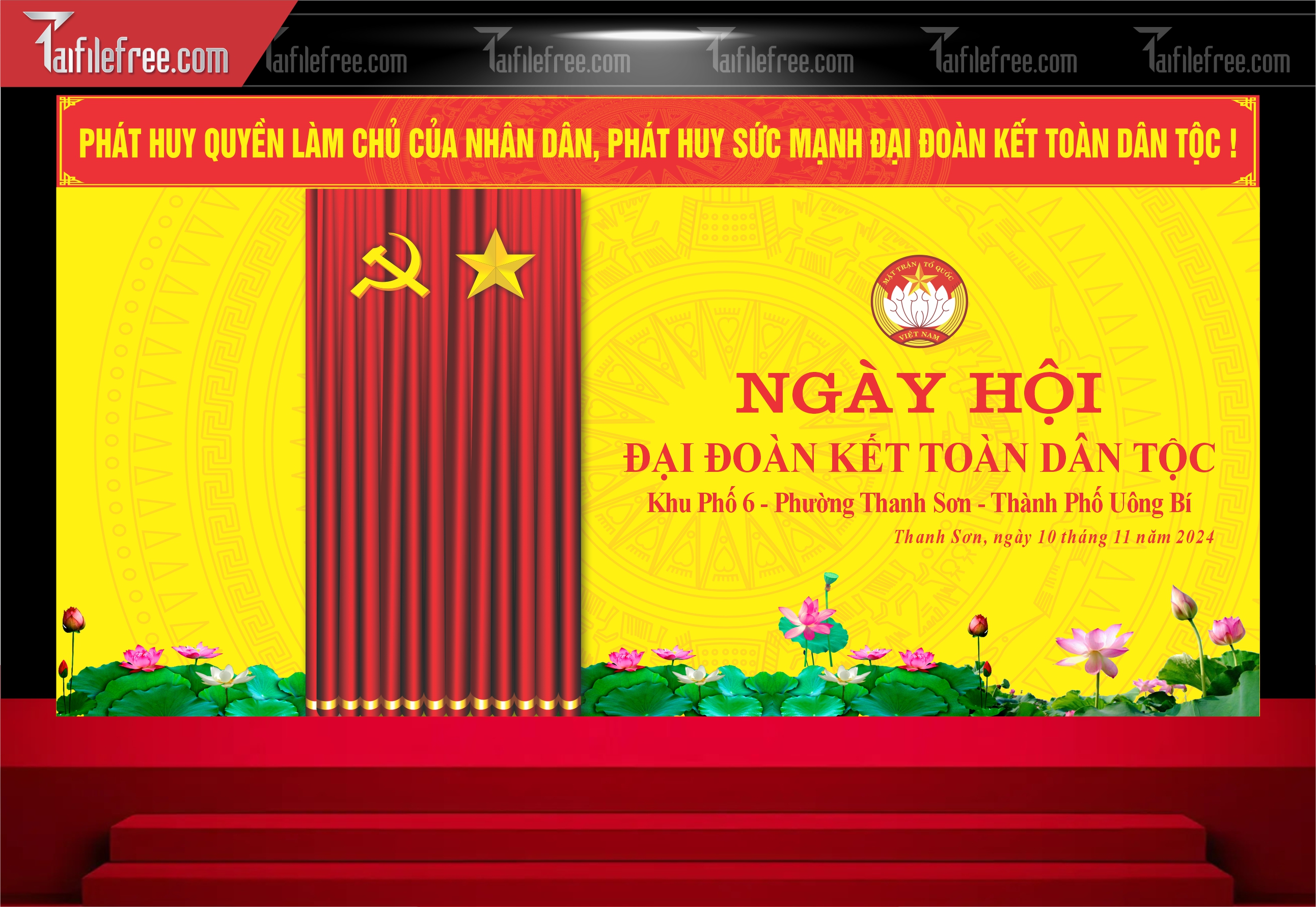 Maket Trang Trí Ngày Hội Đại Đoàn Kết_CDT07