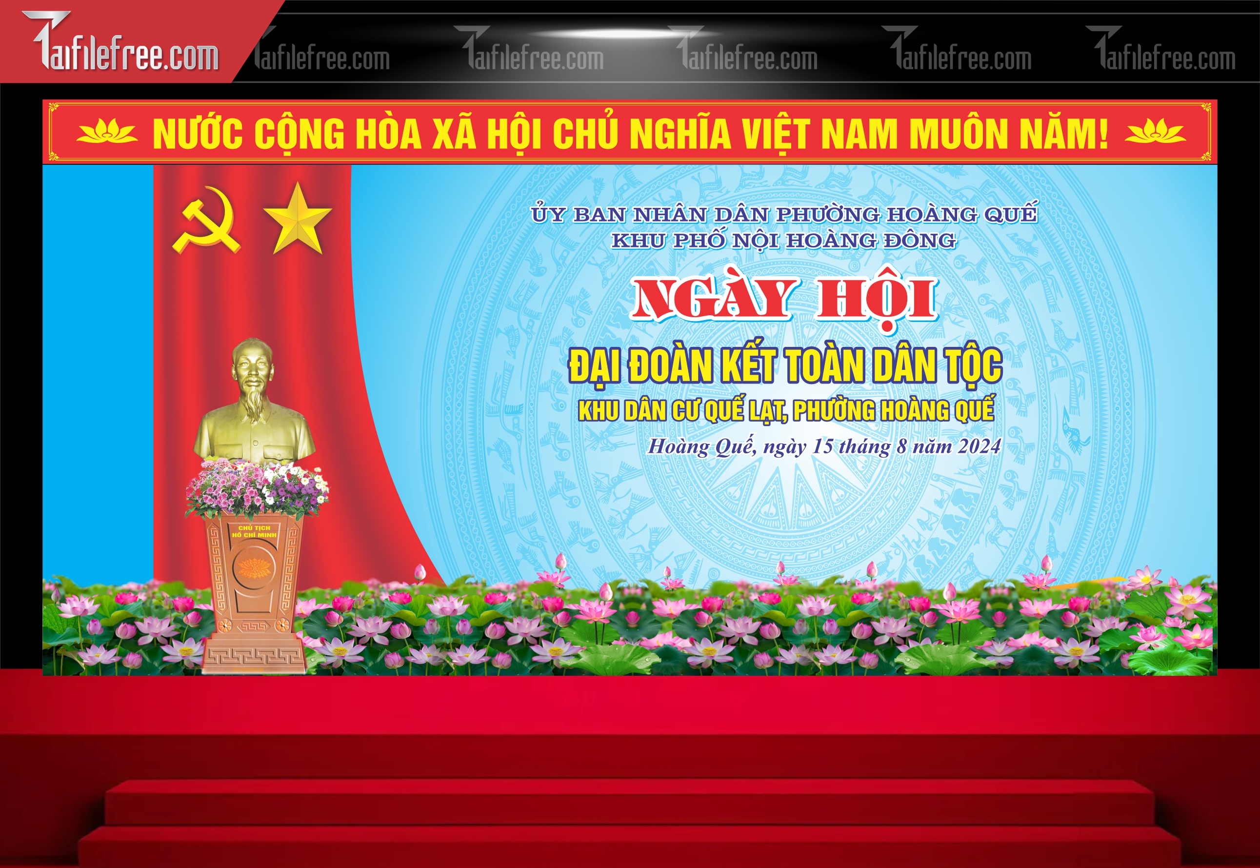 Maket Trang Trí Ngày Hội Đại Đoàn Kết Dân Tộc_CDT08