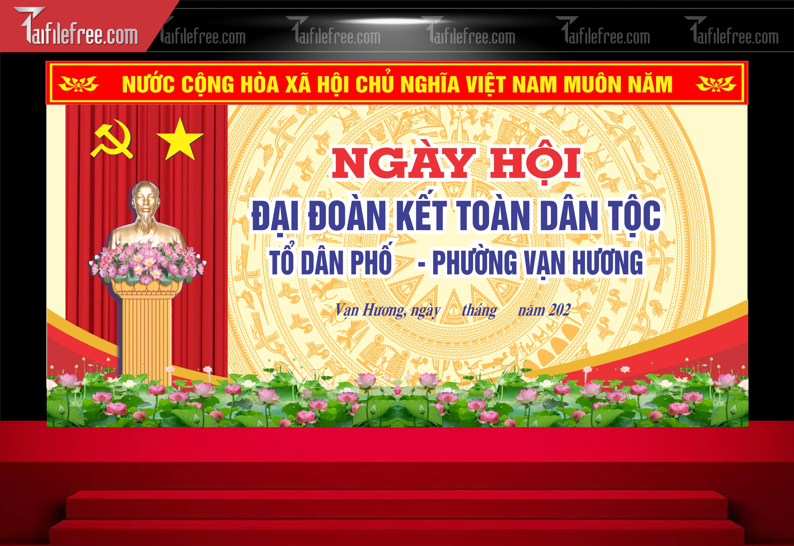 Maket Trang Trí Ngày Hội Đại Đoàn Kết Dân Tộc_CDT11