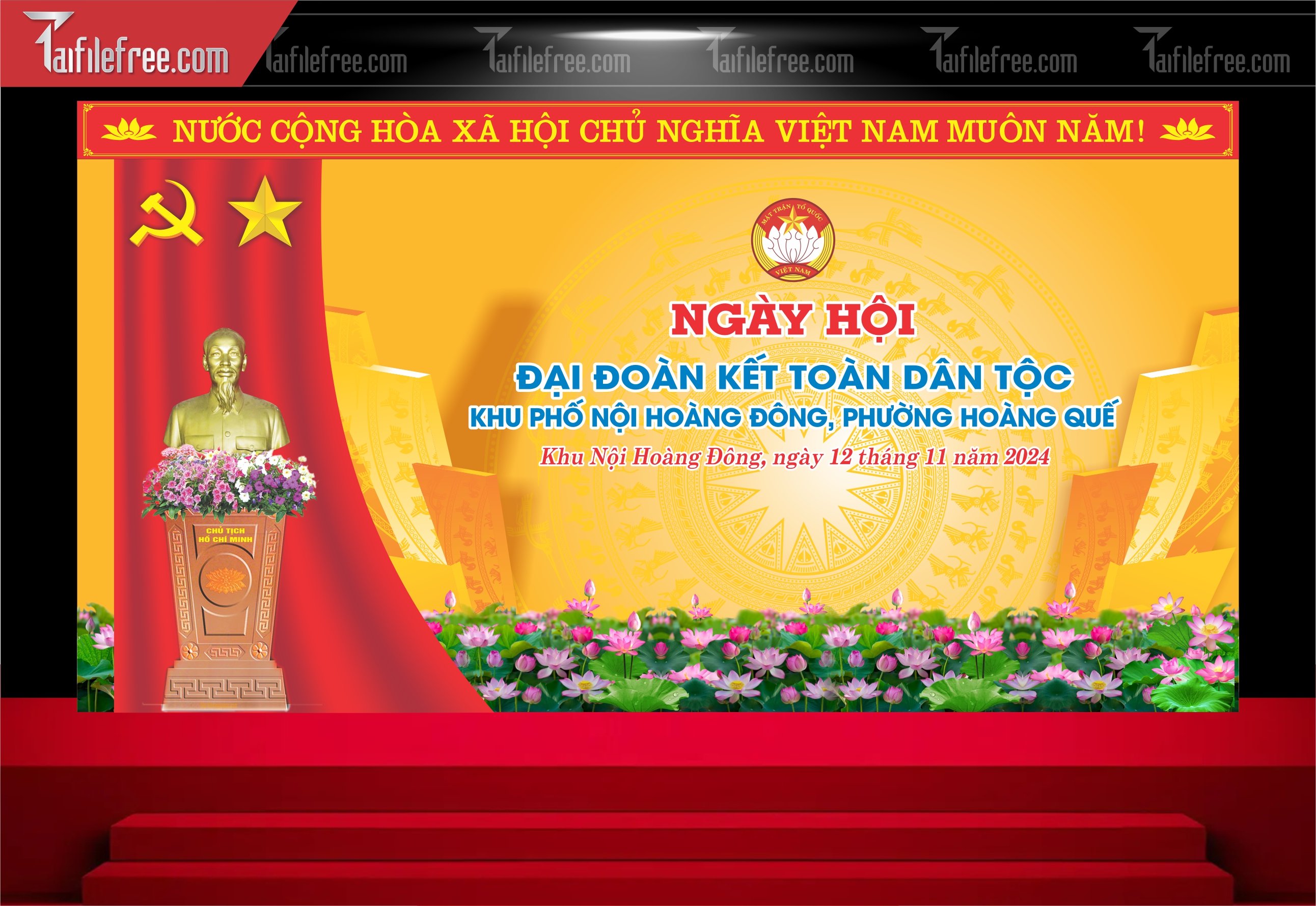 Maket Trang Trí Ngày Hội Đại Đoàn Kết Dân Tộc_CDT14