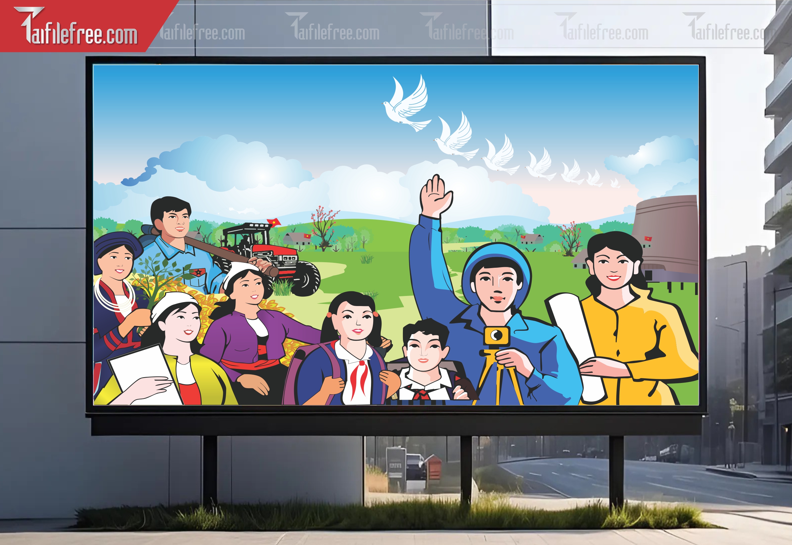 Banner Ngày Hội Đại Đoàn Kết Dân Tộc_CDT18