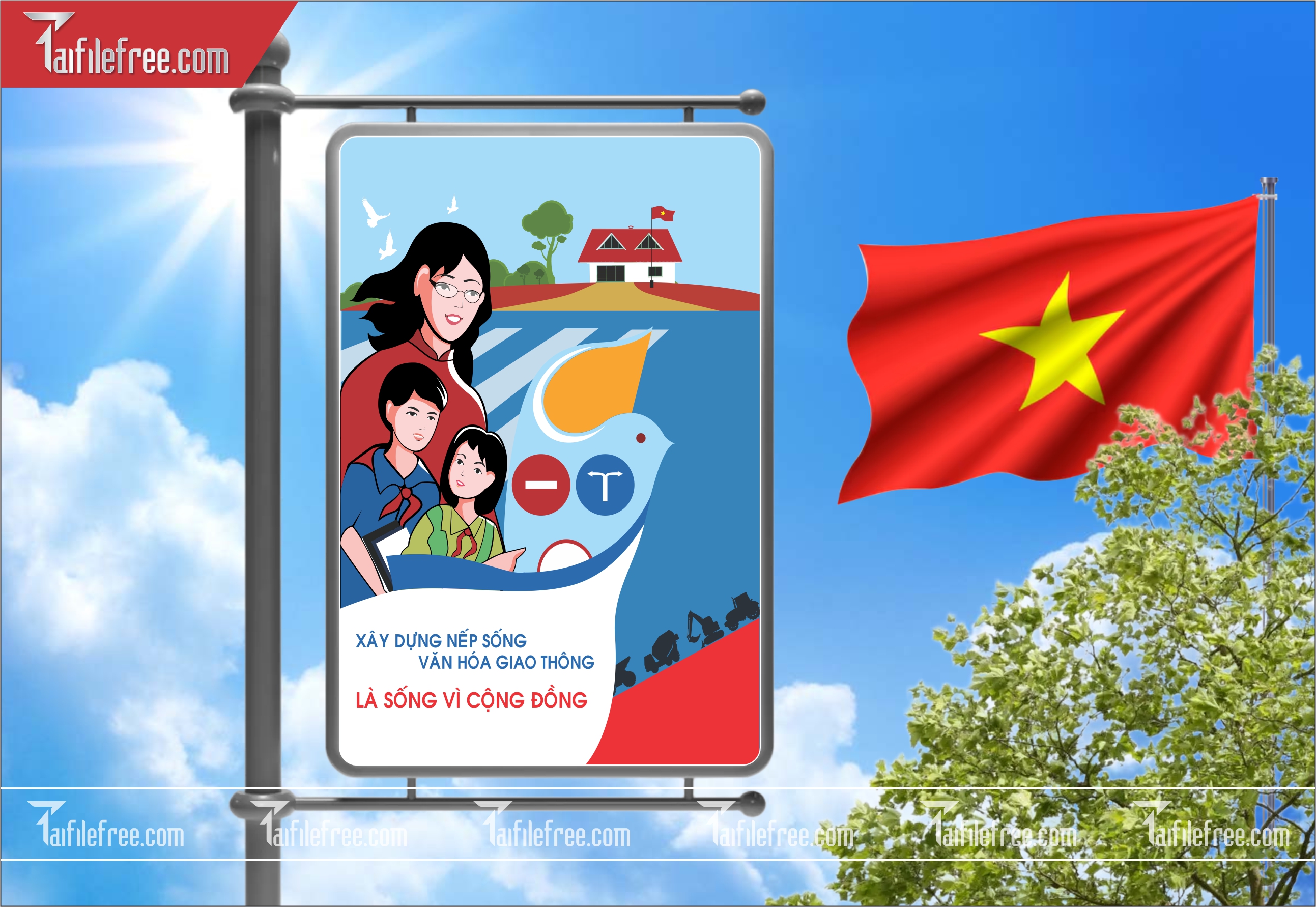 Banner Tuyên Truyền An Toàn Giao Thông CGT04