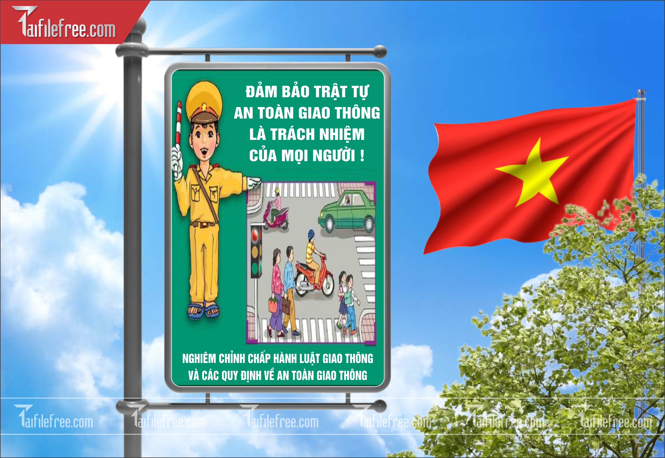 Banner Tuyên Truyền An Toàn Giao Thông CGT34