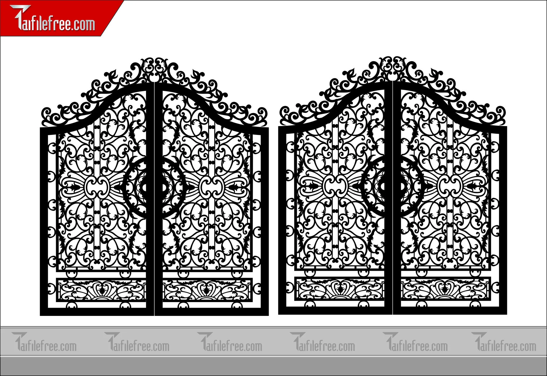 Mẫu File Vector Hoa Văn Cắt CNC Đẹp, Cửa Cổng CNC_CNC10
