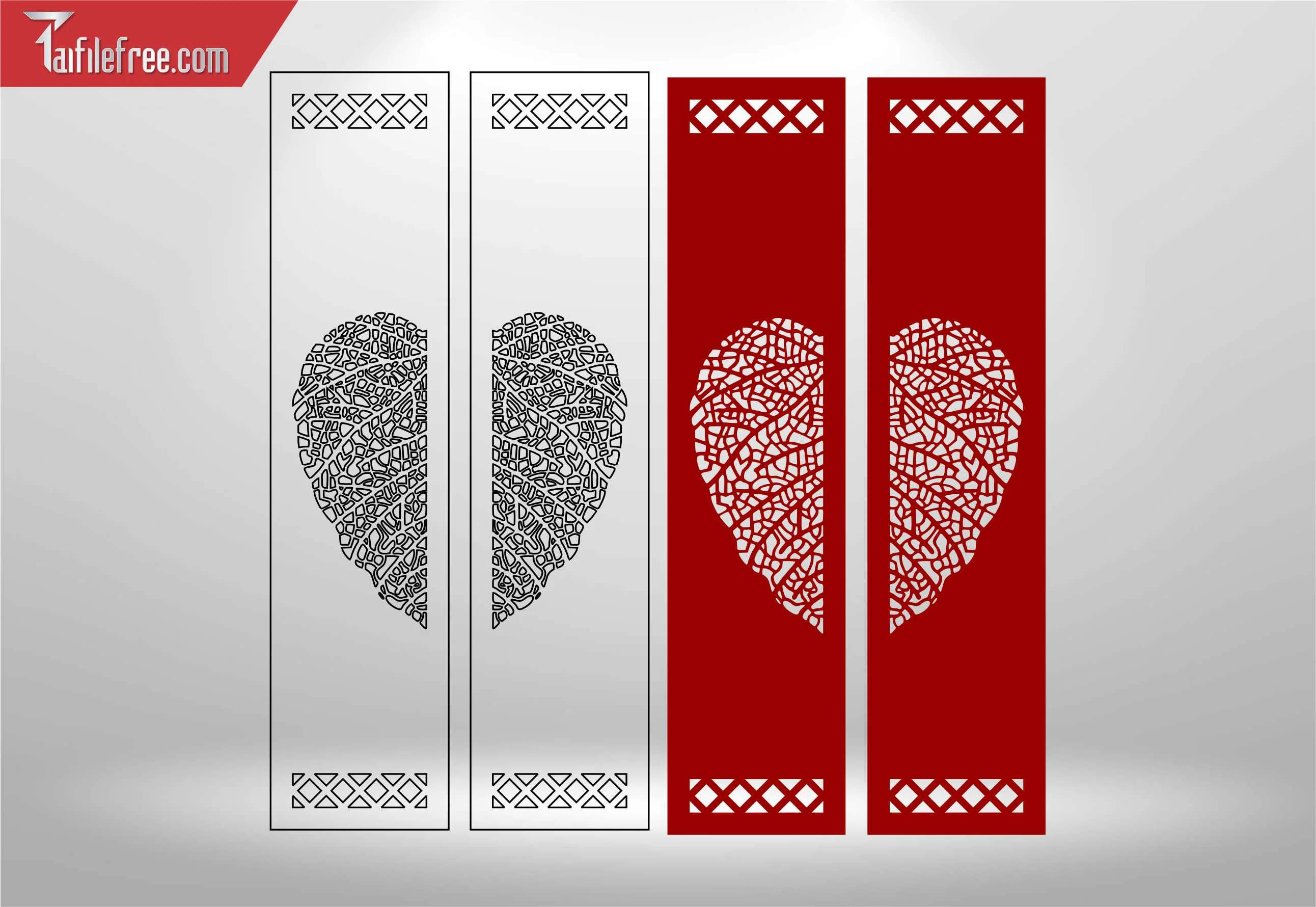 File Vector CNC Hoa Văn Vách Ngăn Lá Bồ Đề_CNC108