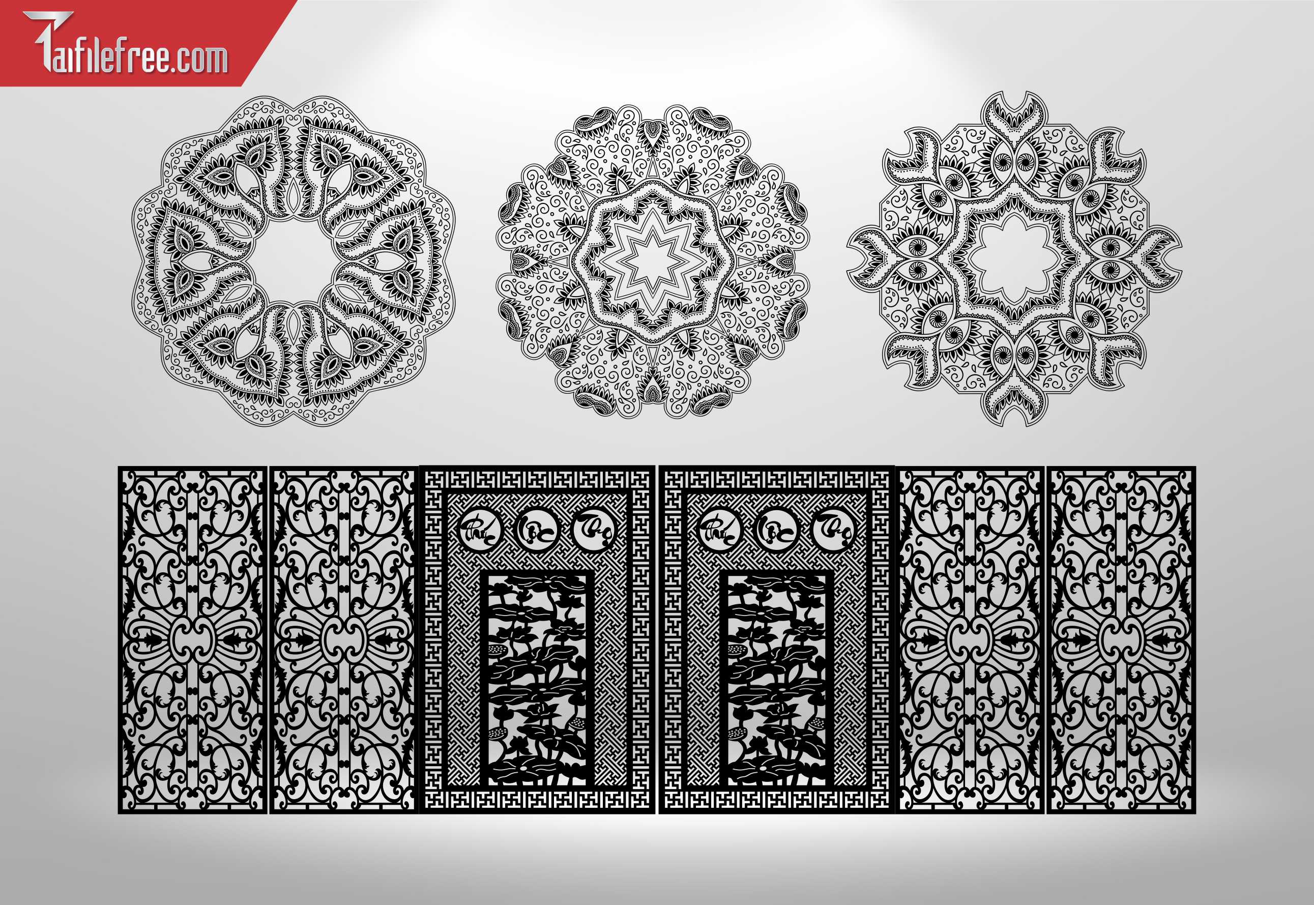 File Vector CNC Hoa Văn, CNC Vách Ngăn_CNC110