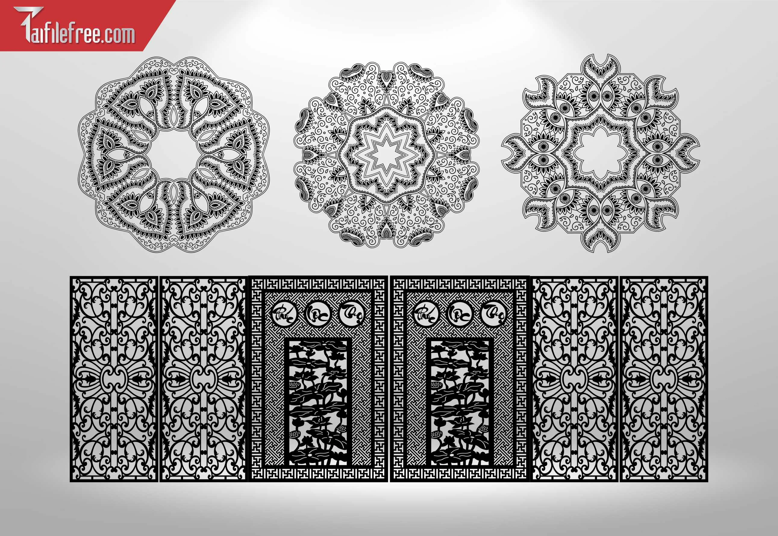 File Vector CNC Hoa Văn, CNC Vách Ngăn_CNC110