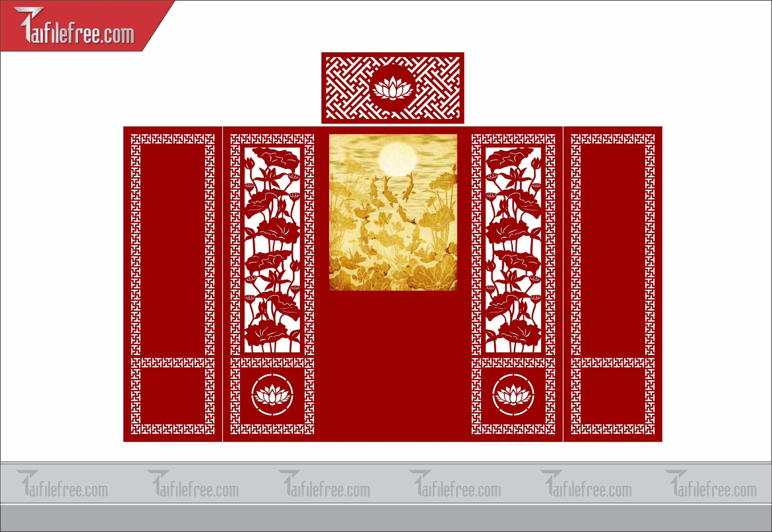 Mẫu File Vector Hoa Văn Cắt CNC Đẹp, Vách CNC_CNC21