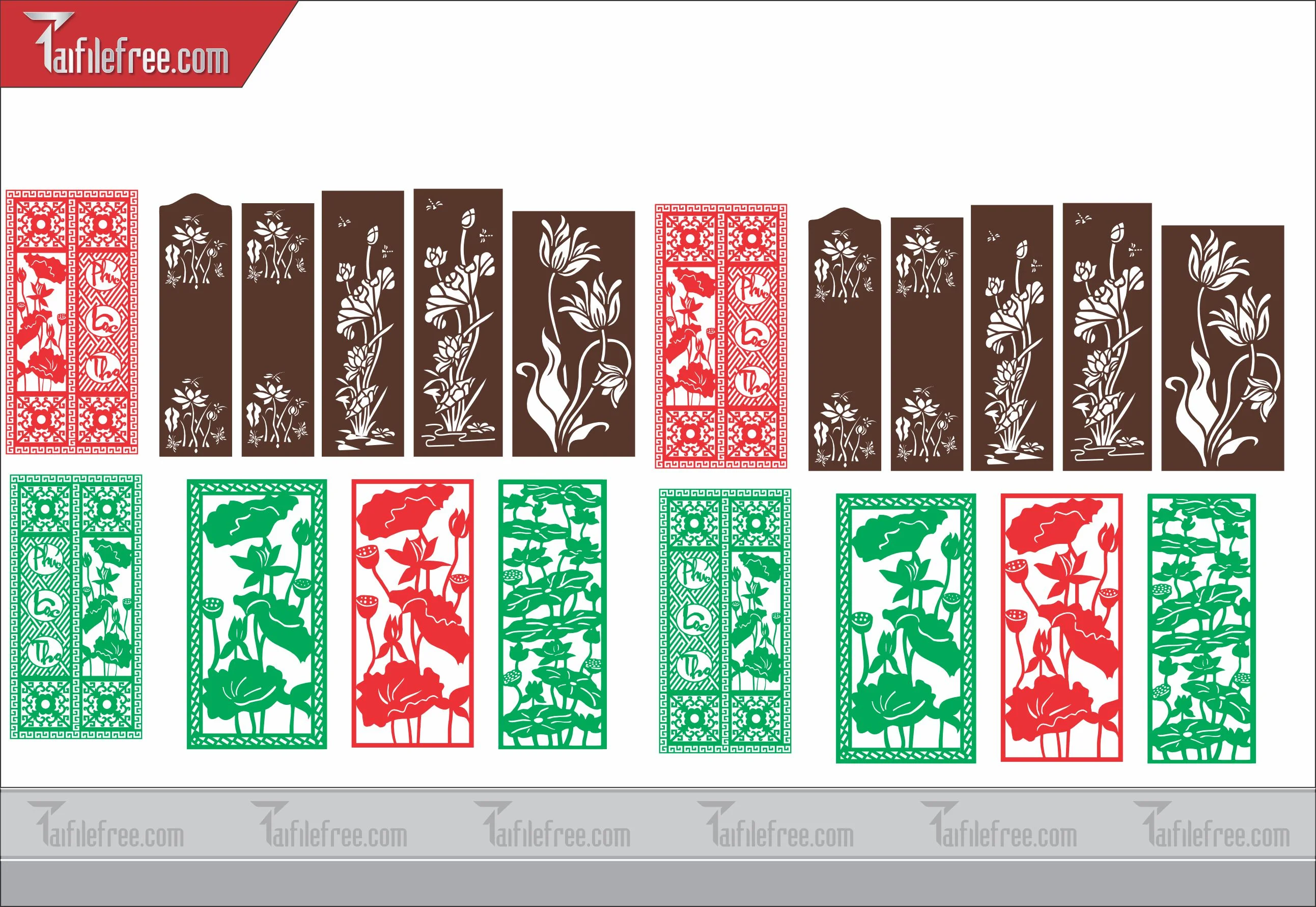 Mẫu File Vector Hoa Văn Cắt CNC Đẹp, Vách CNC_CNC22