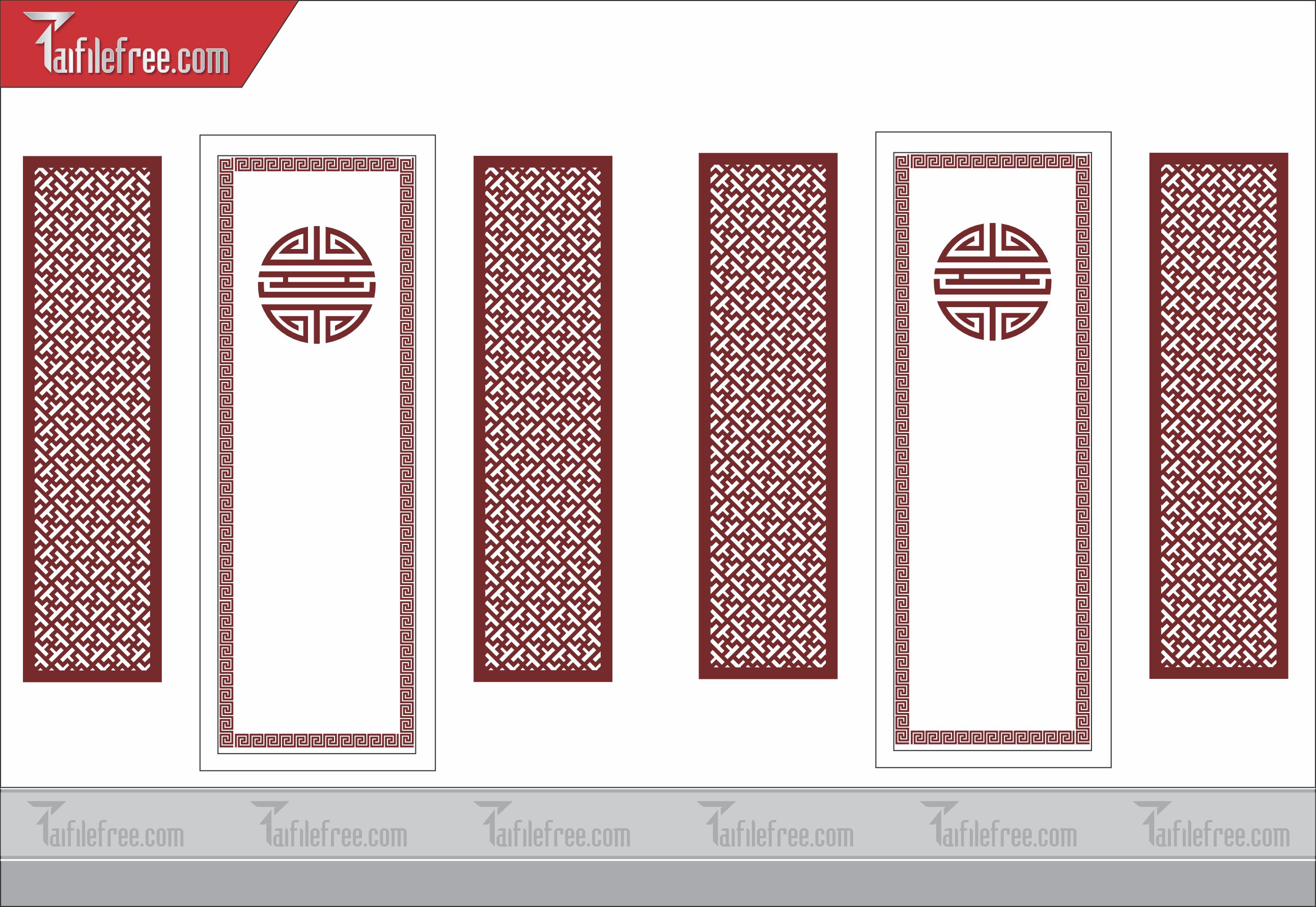 Mẫu File Vector Hoa Văn Cắt CNC Đẹp, Vách CNC_CNC23
