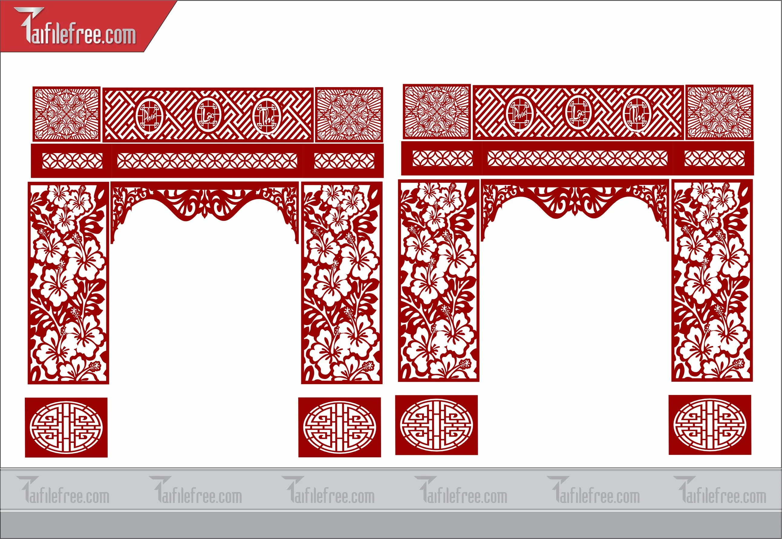 Mẫu File Vector Hoa Văn Cắt CNC Đẹp, Vách CNC_CNC24