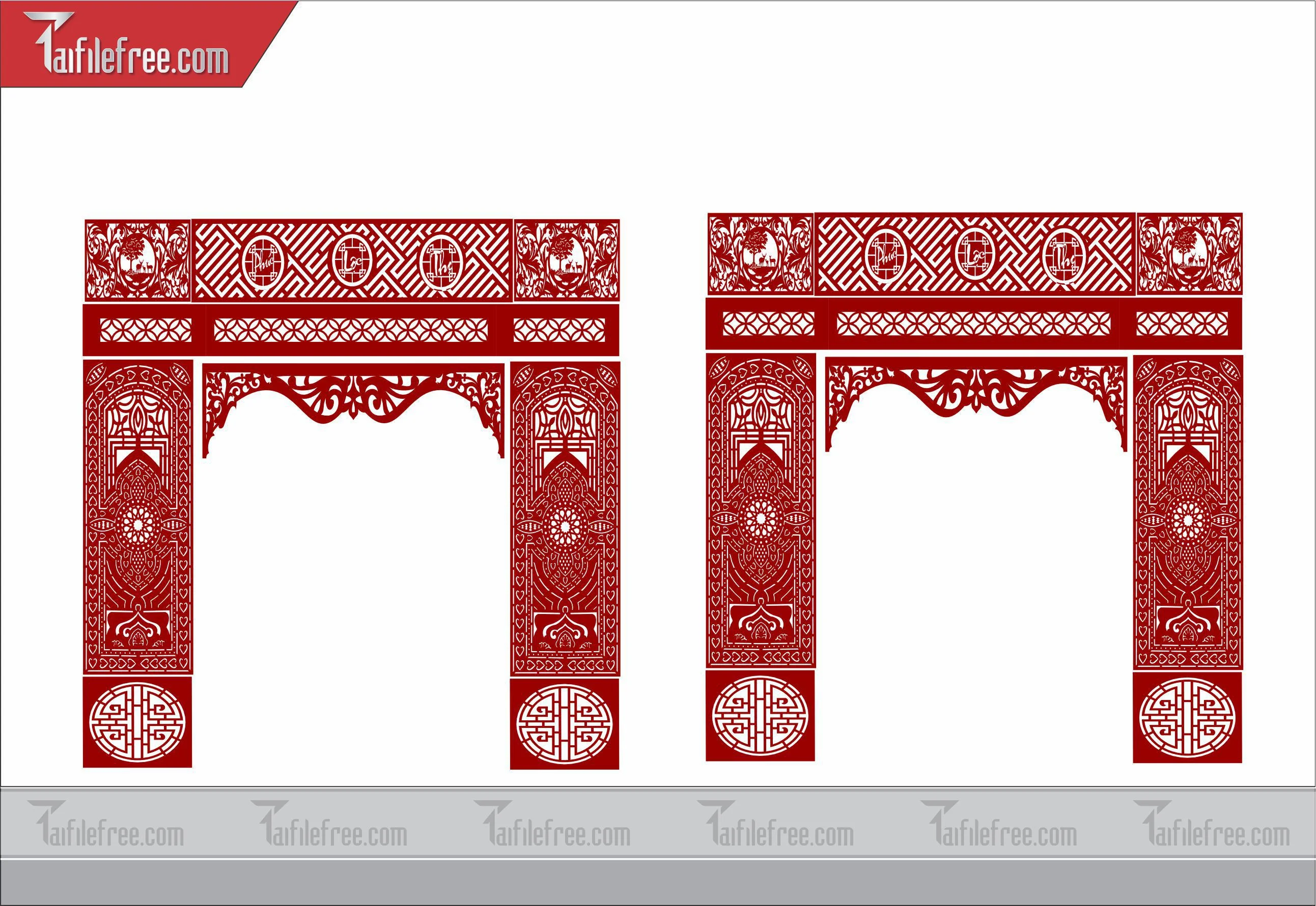 Mẫu File Vector Hoa Văn Cắt CNC Đẹp, Vách CNC_CNC31