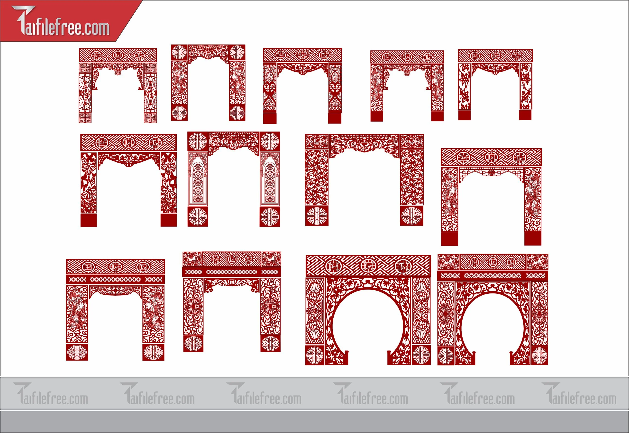 Mẫu File Vector Hoa Văn Cắt CNC Đẹp, Vách CNC_CNC32
