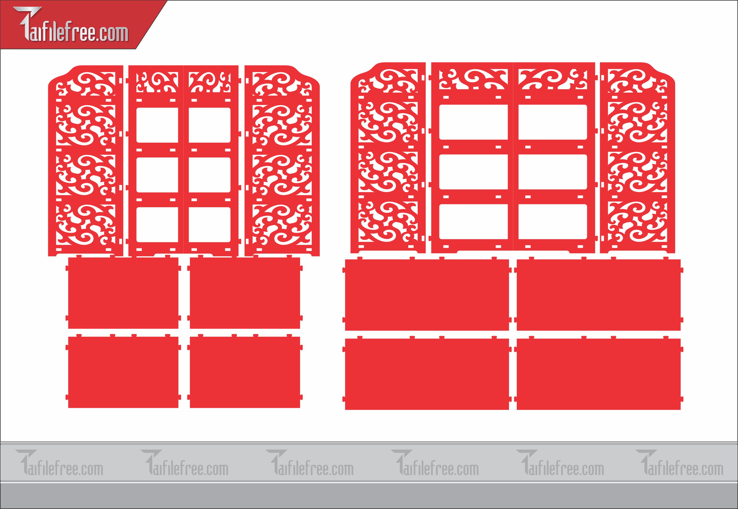 Mẫu File Vector Hoa Văn Cắt CNC Đẹp, Vách CNC_CNC34