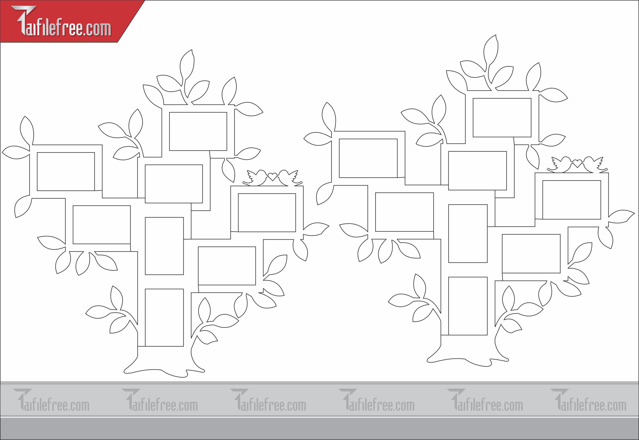 Mẫu File Vector Hoa Văn Cắt CNC Đẹp, Vách CNC Hình Cây_CNC35
