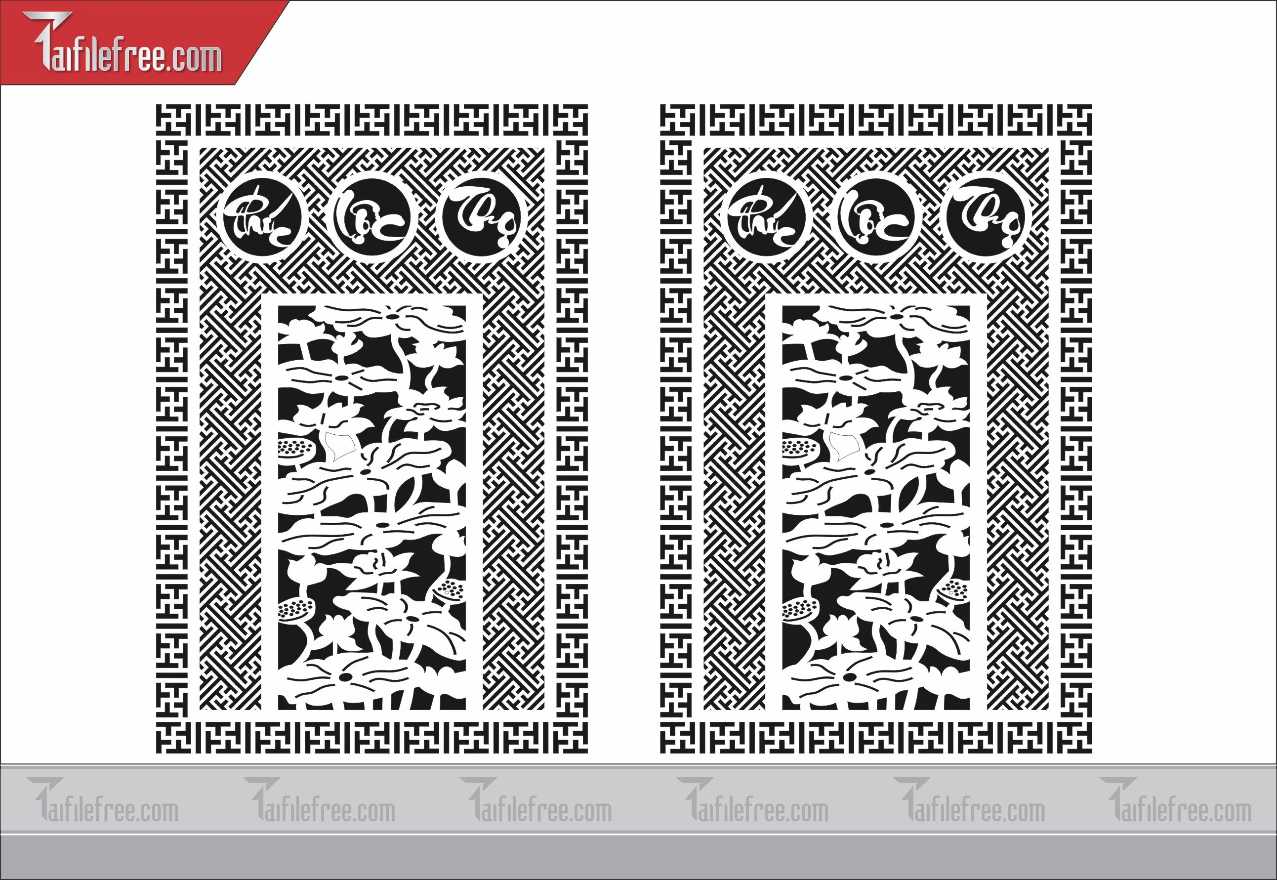 Mẫu File Vector Hoa Văn Cắt CNC Đẹp, Vách CNC Hình Cây_CNC39