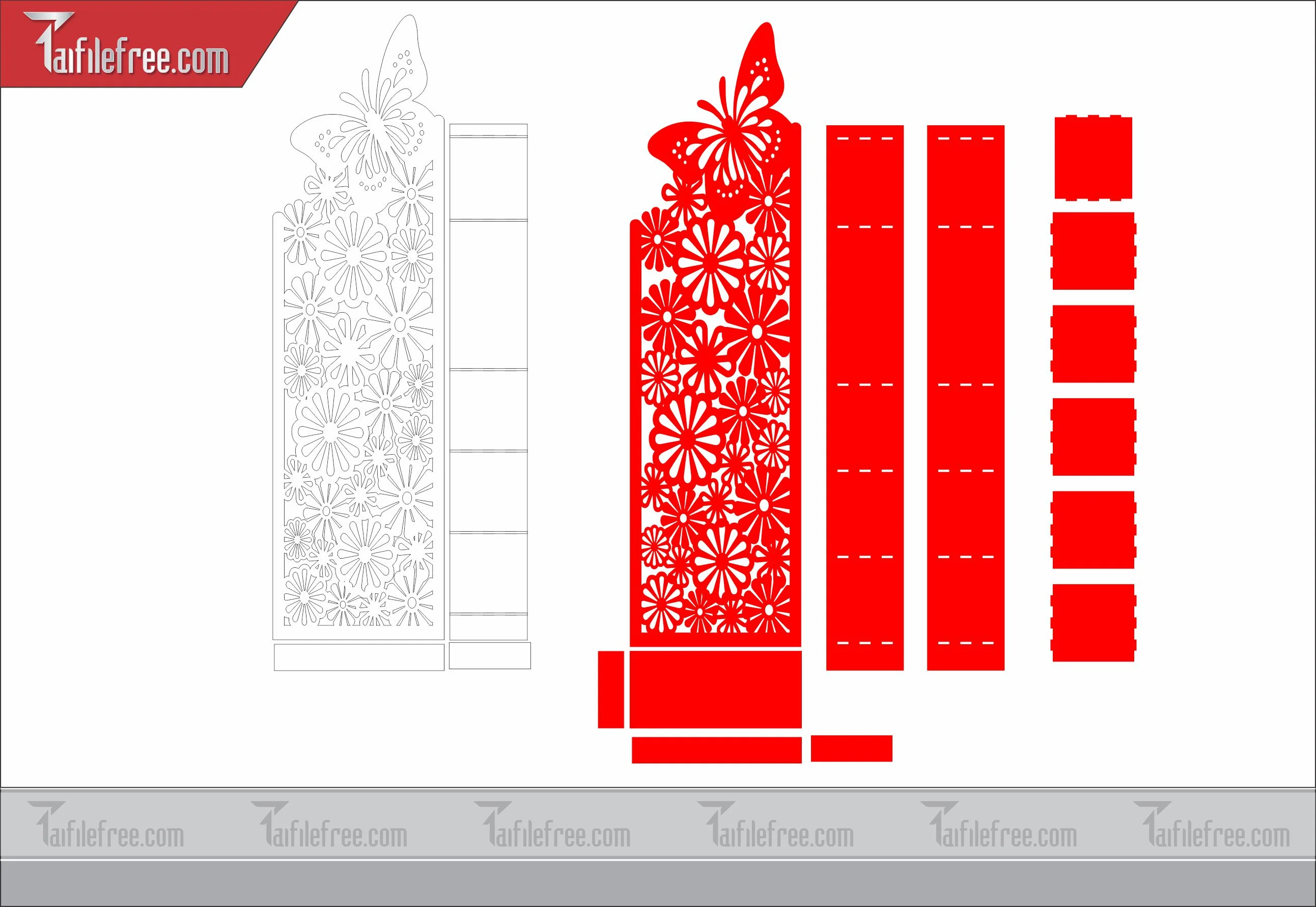 Mẫu File Vector Hoa Văn Cắt CNC Đẹp, Vách Ngăn_CNC57