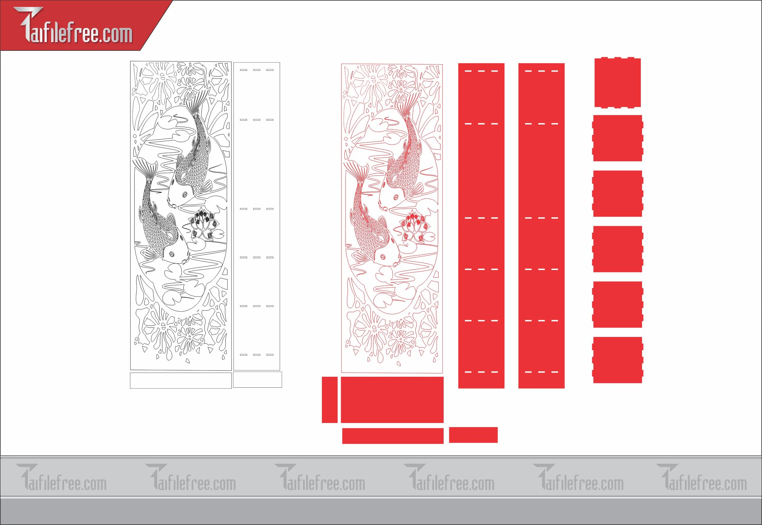 Mẫu File Vector Hoa Văn Cắt CNC Đẹp, Vách Ngăn_CNC58