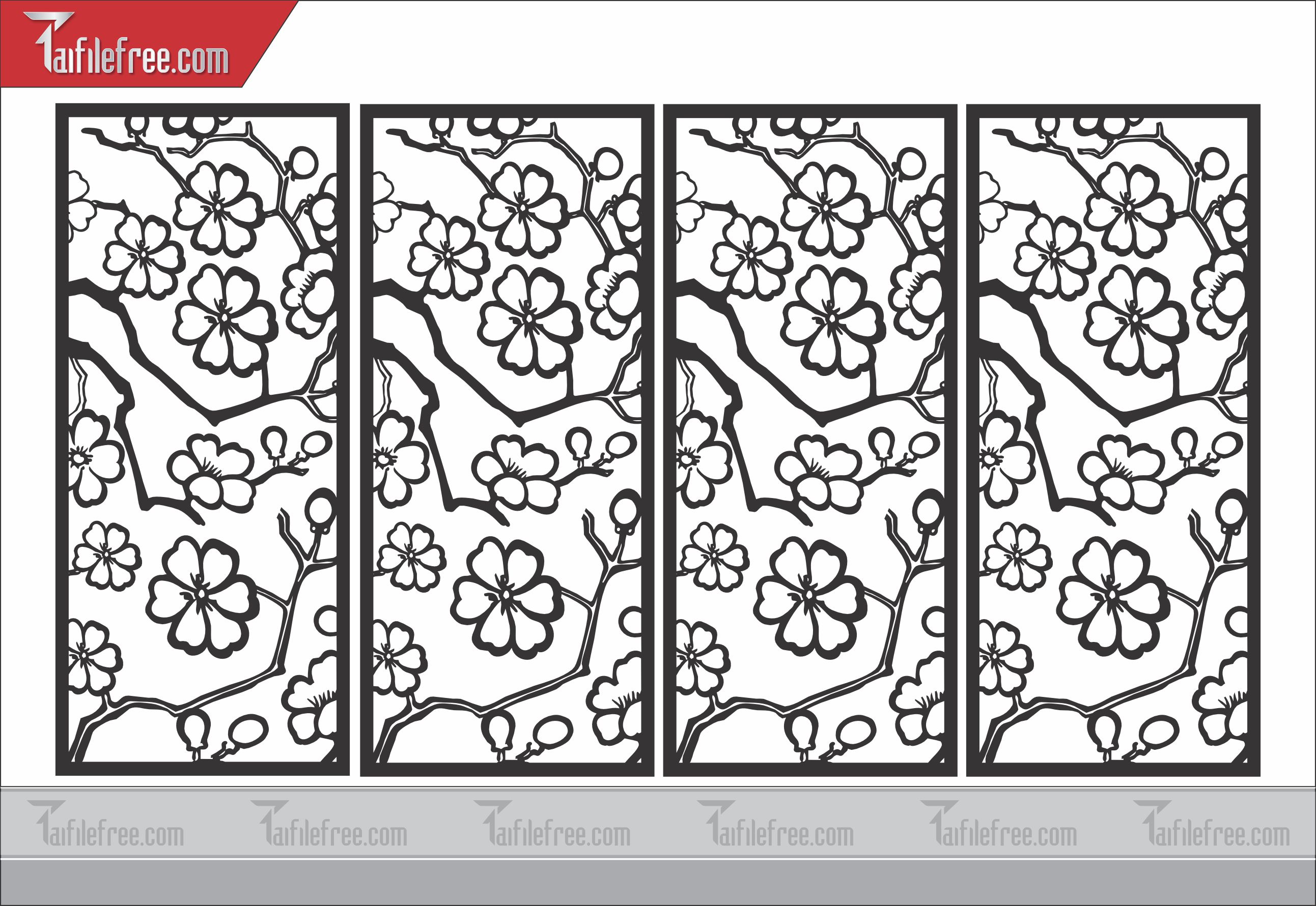 Mẫu File Vector Hoa Văn Cắt CNC Đẹp, Vách Ngăn_CNC61