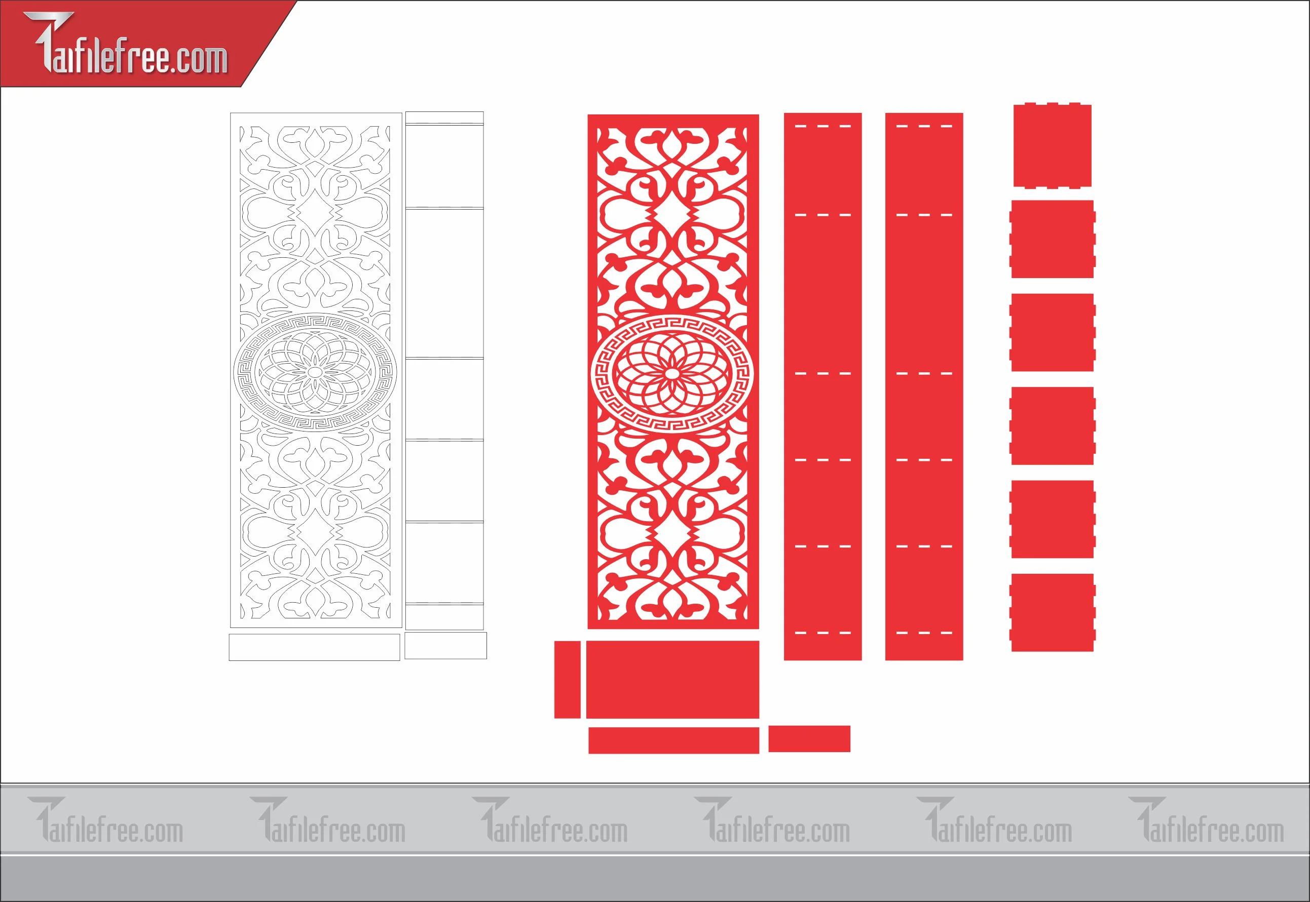Mẫu File Vector Hoa Văn Cắt CNC Đẹp, Vách Ngăn_CNC63