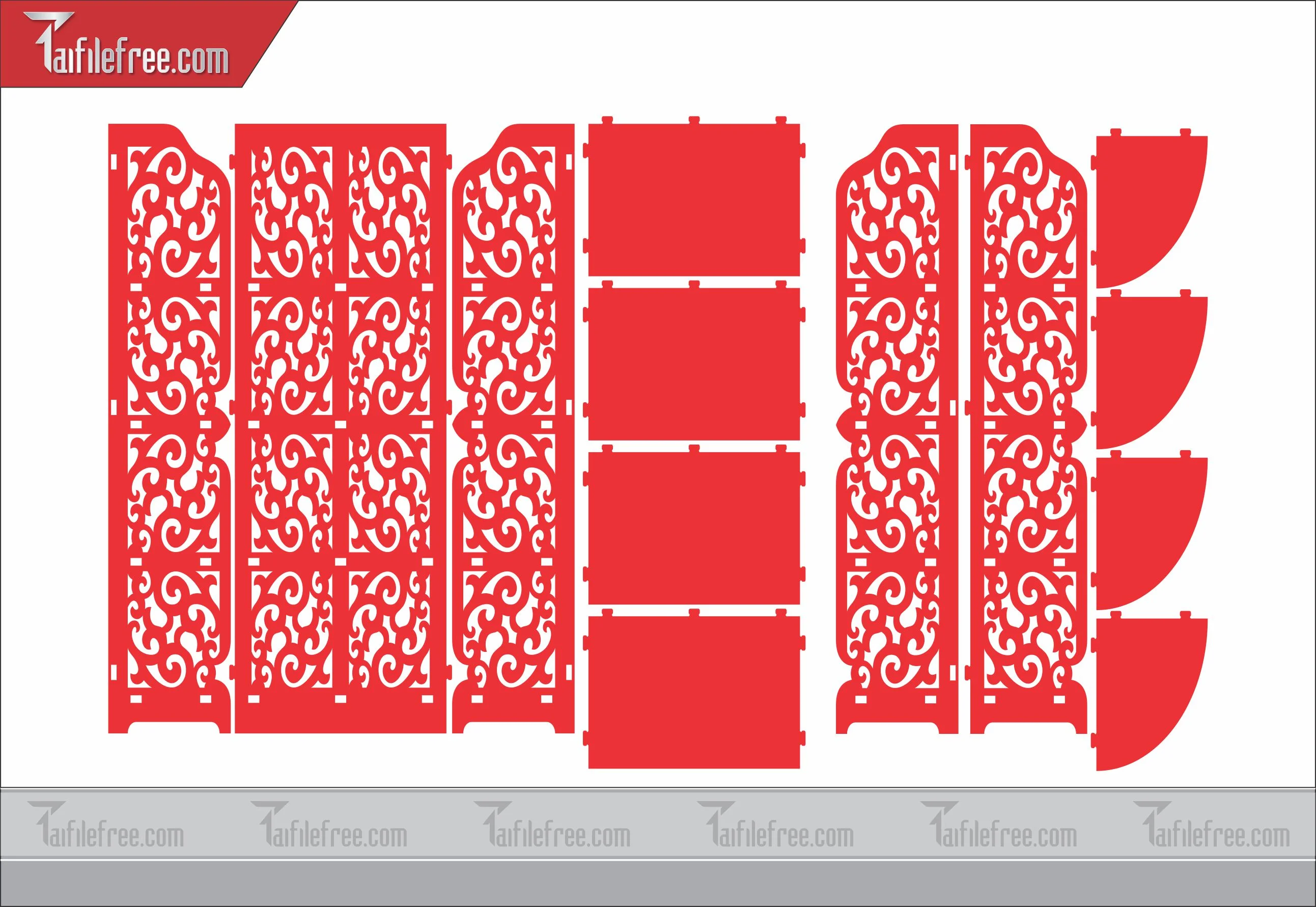 Mẫu File Vector Hoa Văn Cắt CNC Đẹp, Vách Ngăn_CNC67