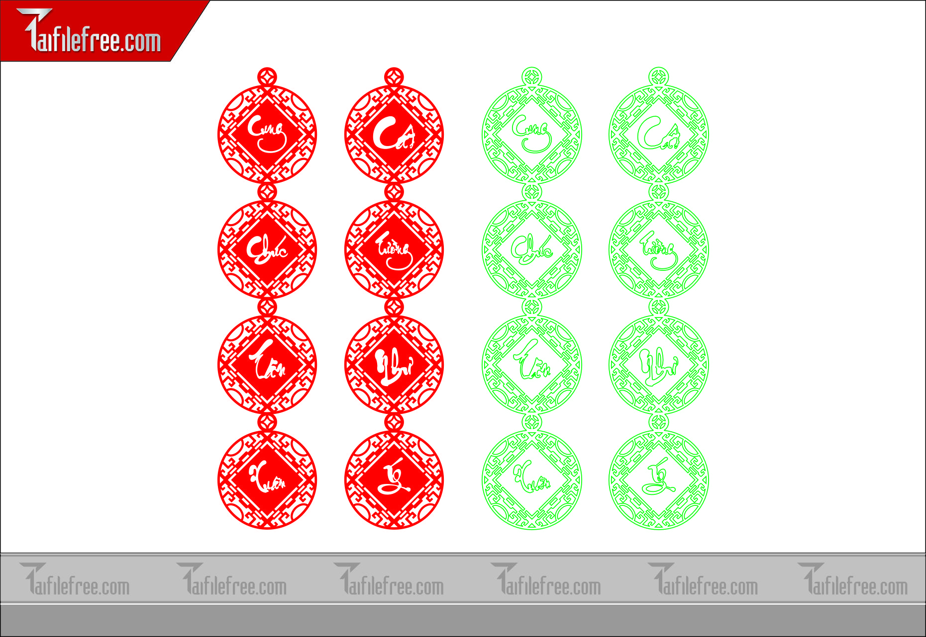 Mẫu File Vector Hoa Văn Cắt CNC Đẹp, Tết CNC_CNC69