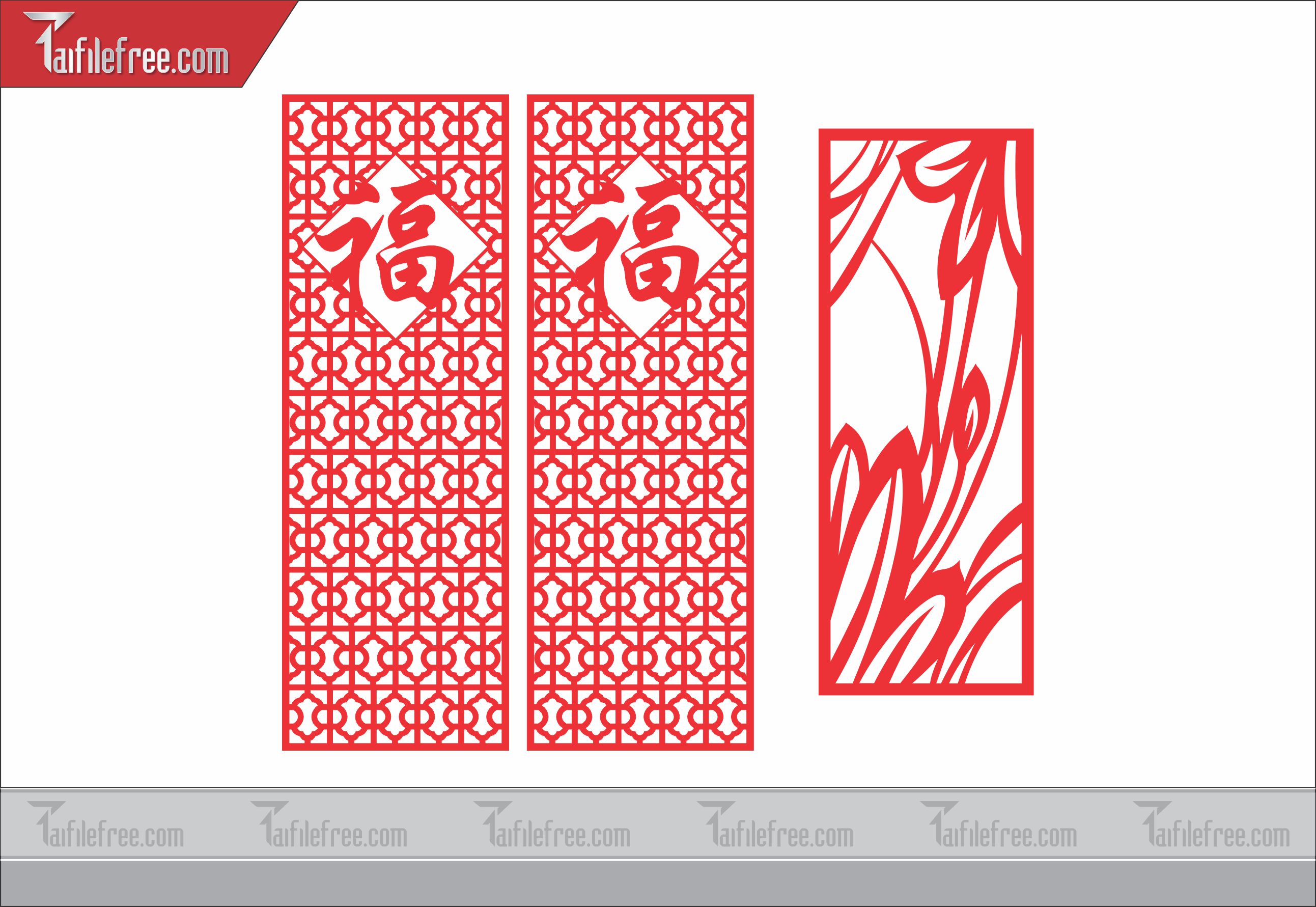 Mẫu File Vector Hoa Văn Cắt CNC Đẹp, Vách Ngắn_CNC74