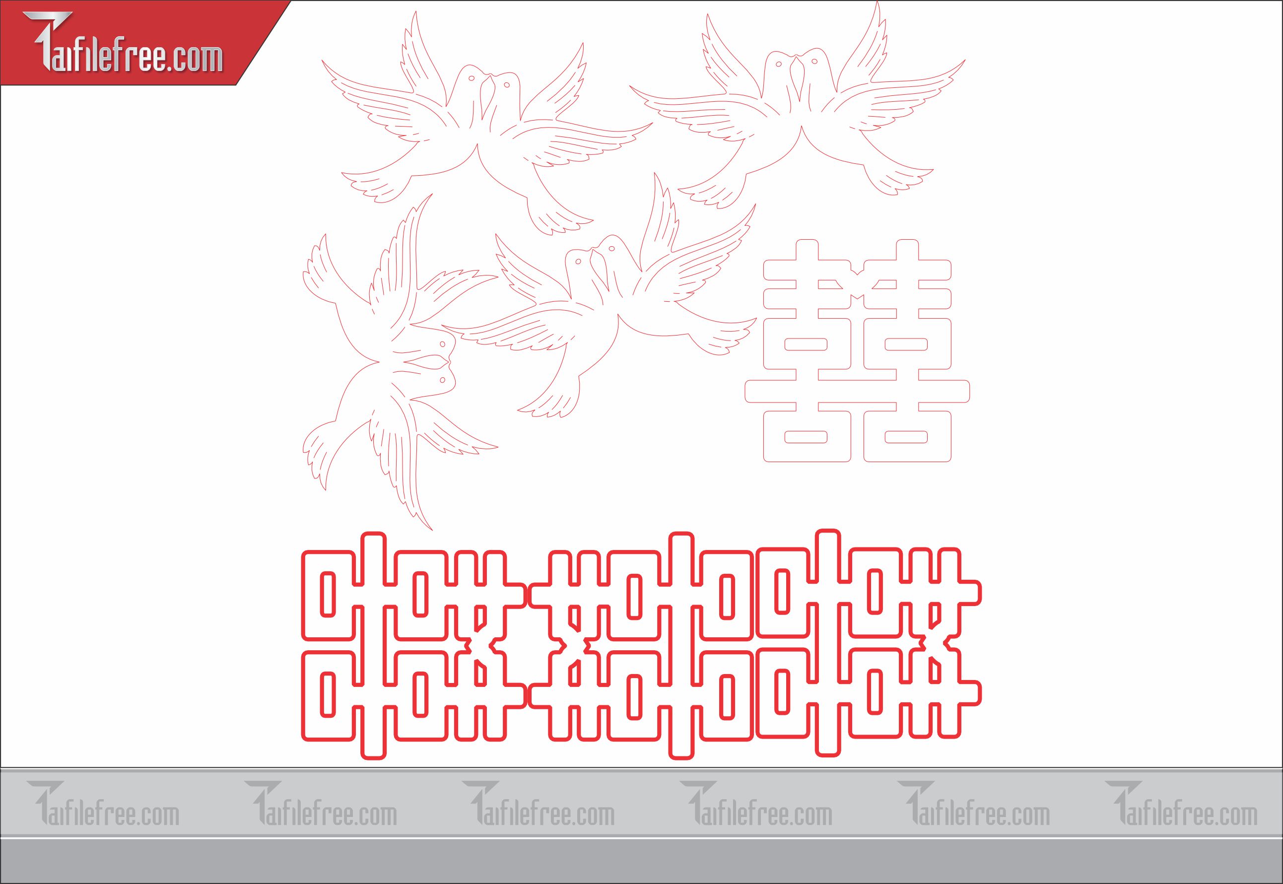Mẫu File Vector Hoa Văn Cắt CNC Đẹp, Vách Ngắn_CNC75