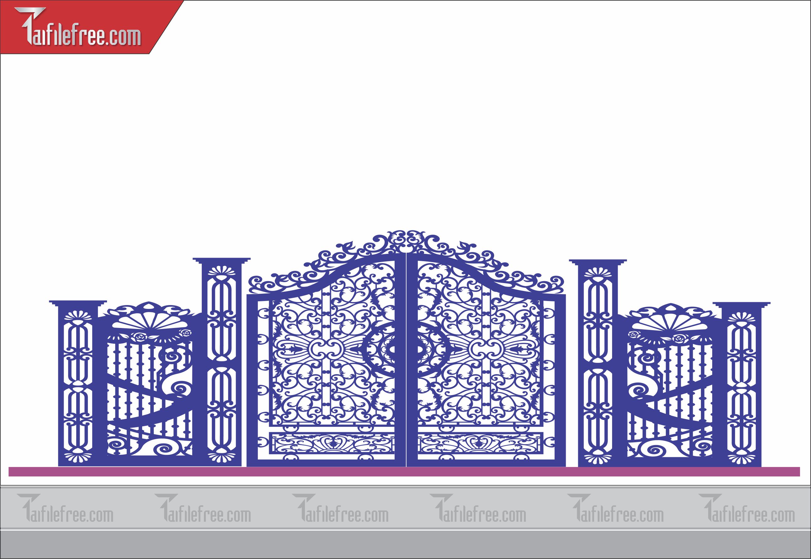 Mẫu File Vector Hoa Văn Cắt CNC Đẹp, Cổng CNC_CNC76
