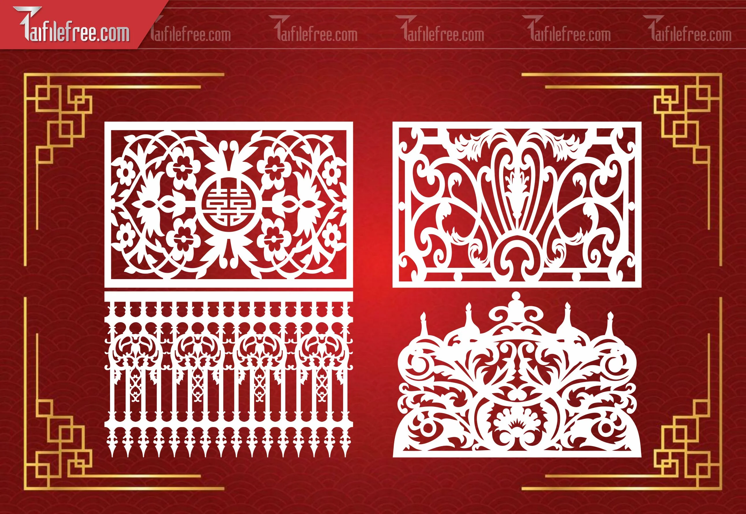 Mẫu File Vector Hoa Văn Cổng Cưới Cắt CNC Đẹp CNC_CNC 88