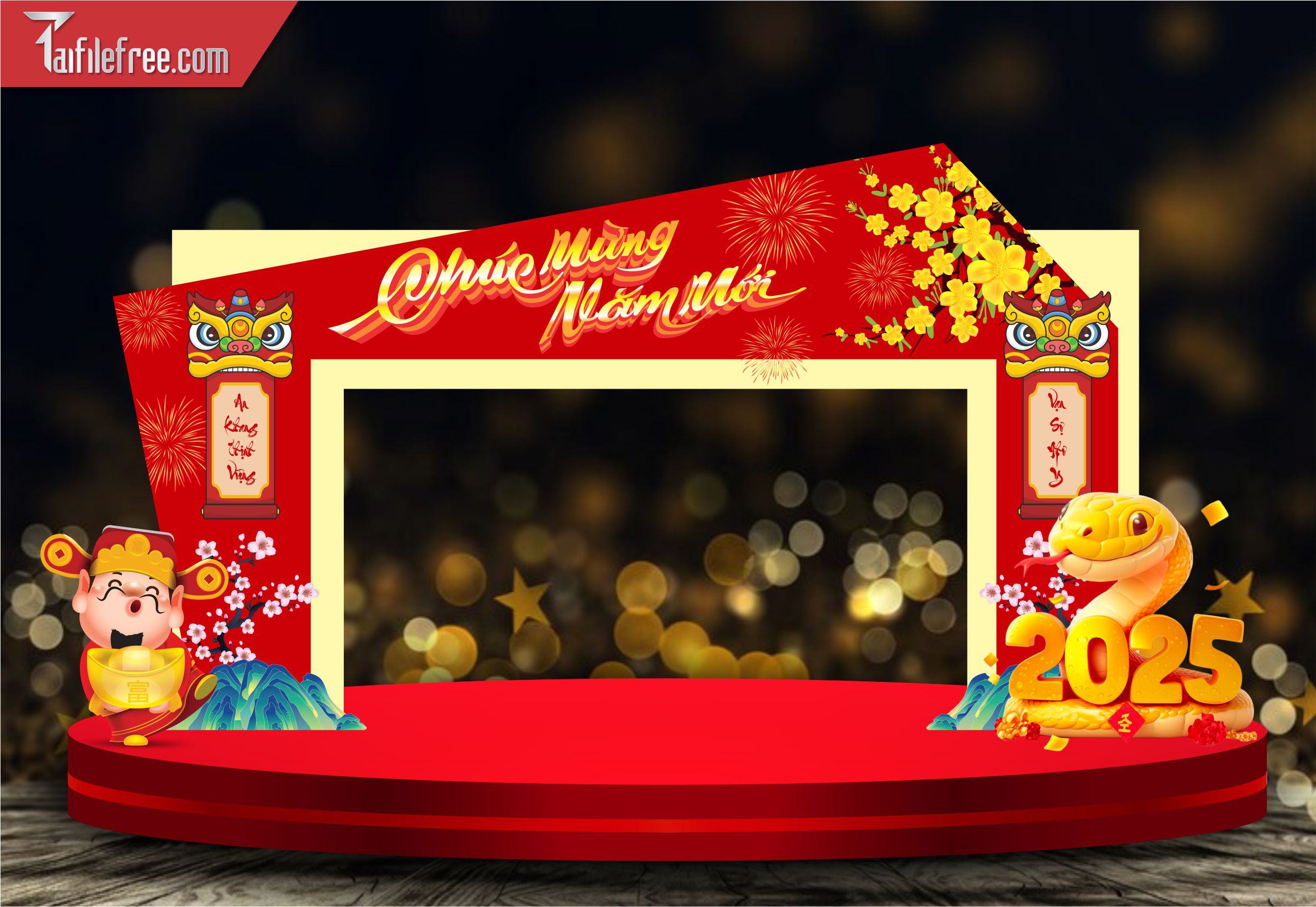 Mẫu Cổng Trang Trí Tết, Chợ Tết, Hội Xuân CT04