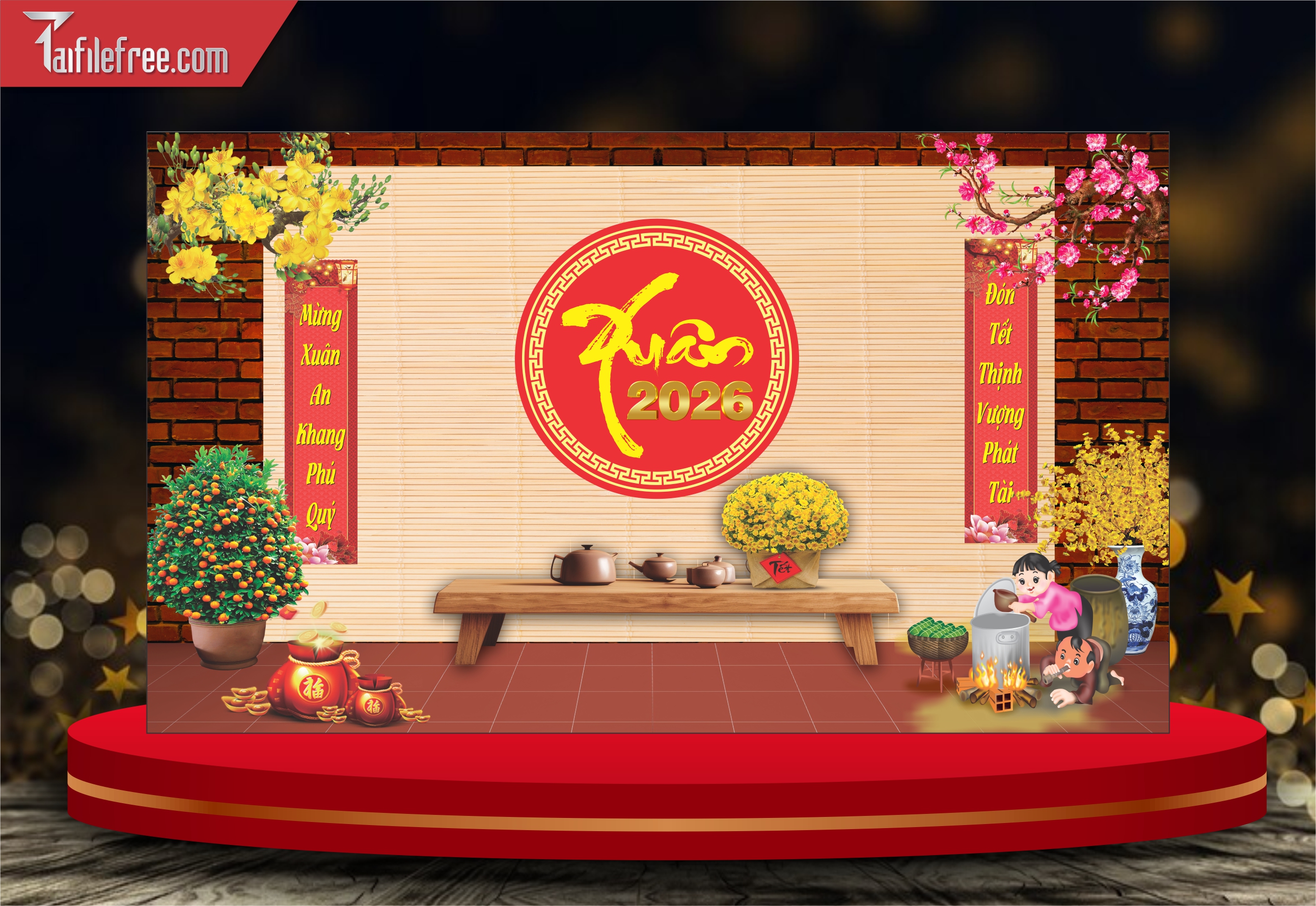 Tiều Cảnh Trang Trí Tết Nguyên Đán CT25