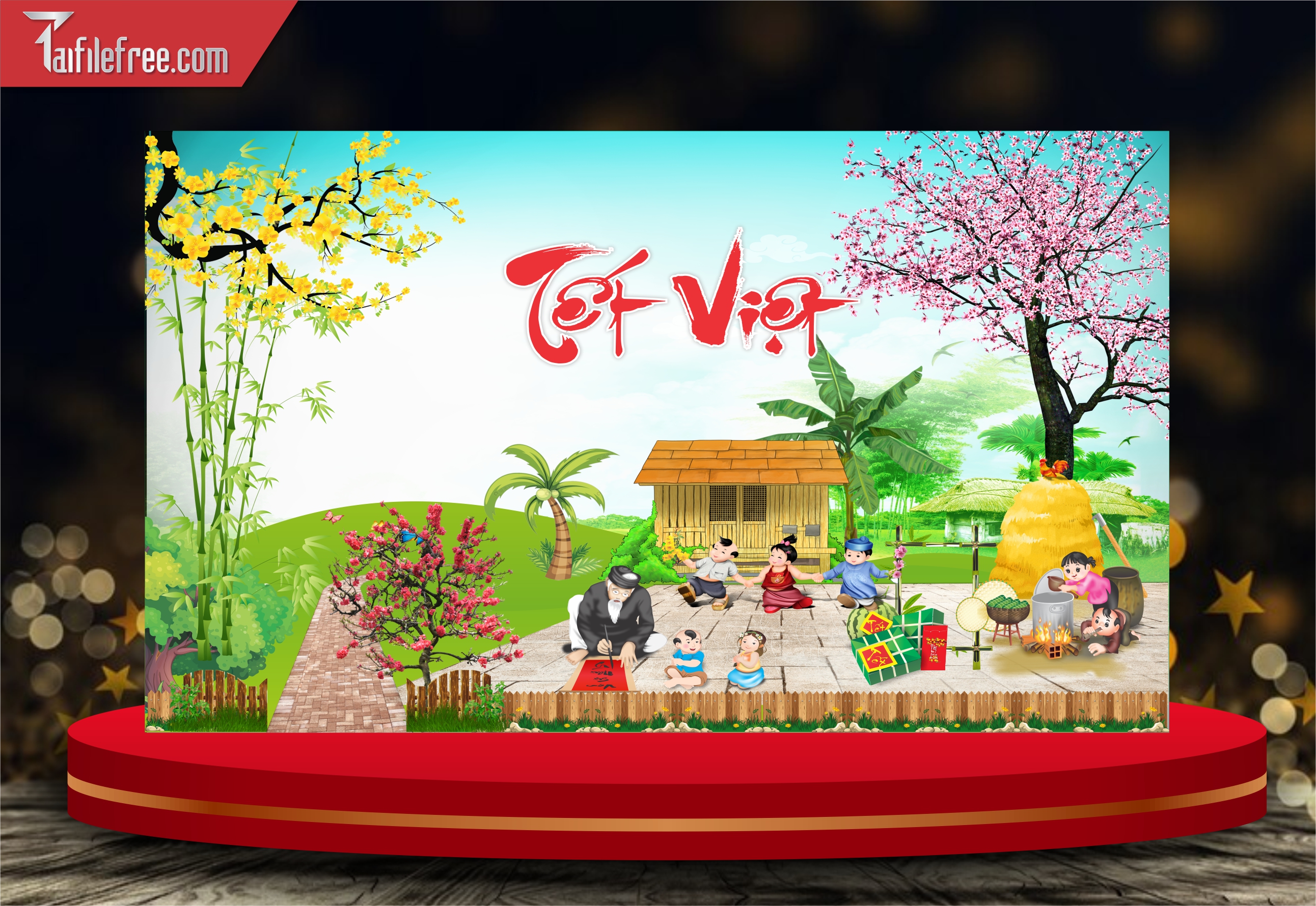 Tiều Cảnh Trang Trí Tết Nguyên Đán CT27