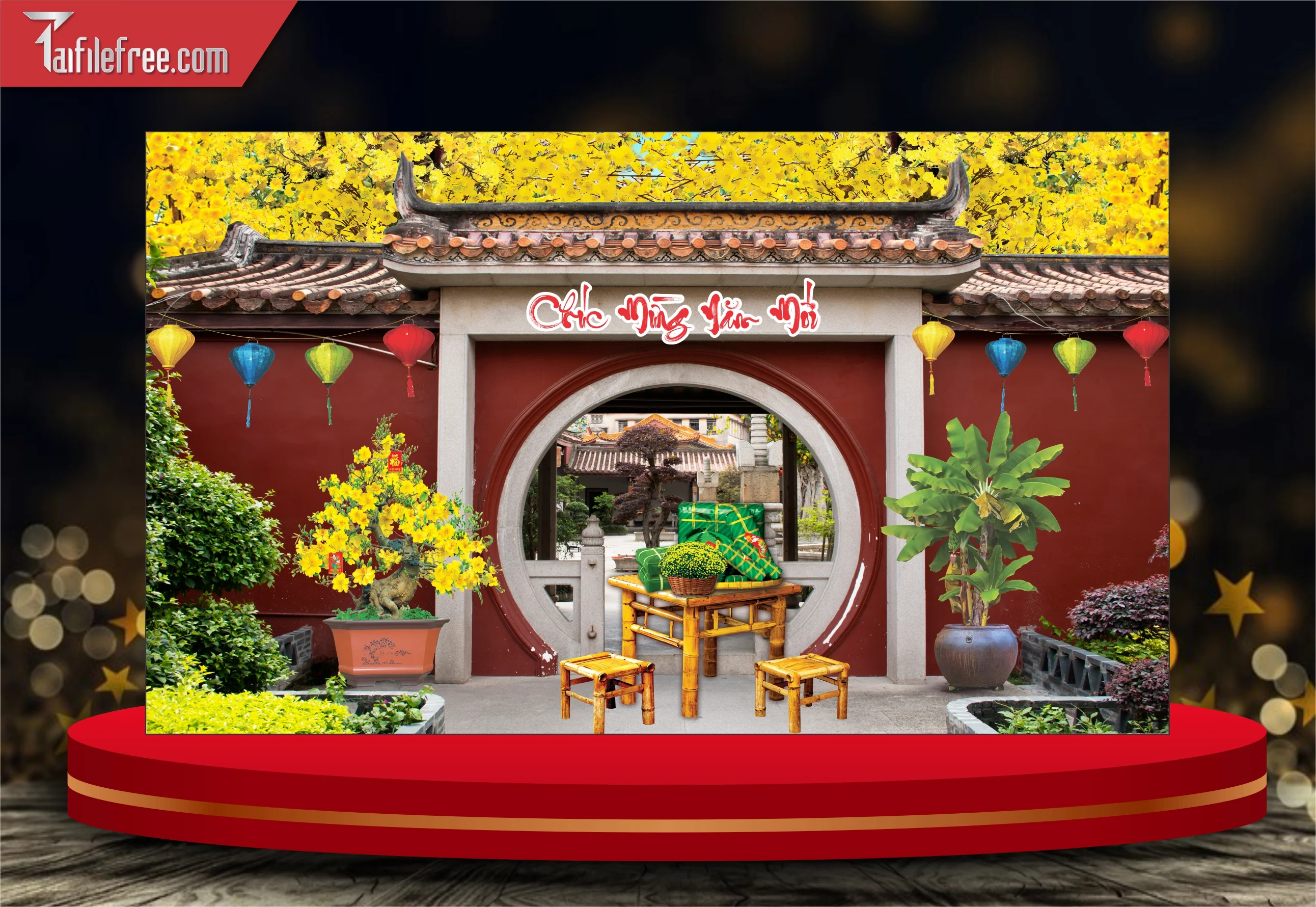 Tiều Cảnh Trang Trí Tết Nguyên Đán CT35