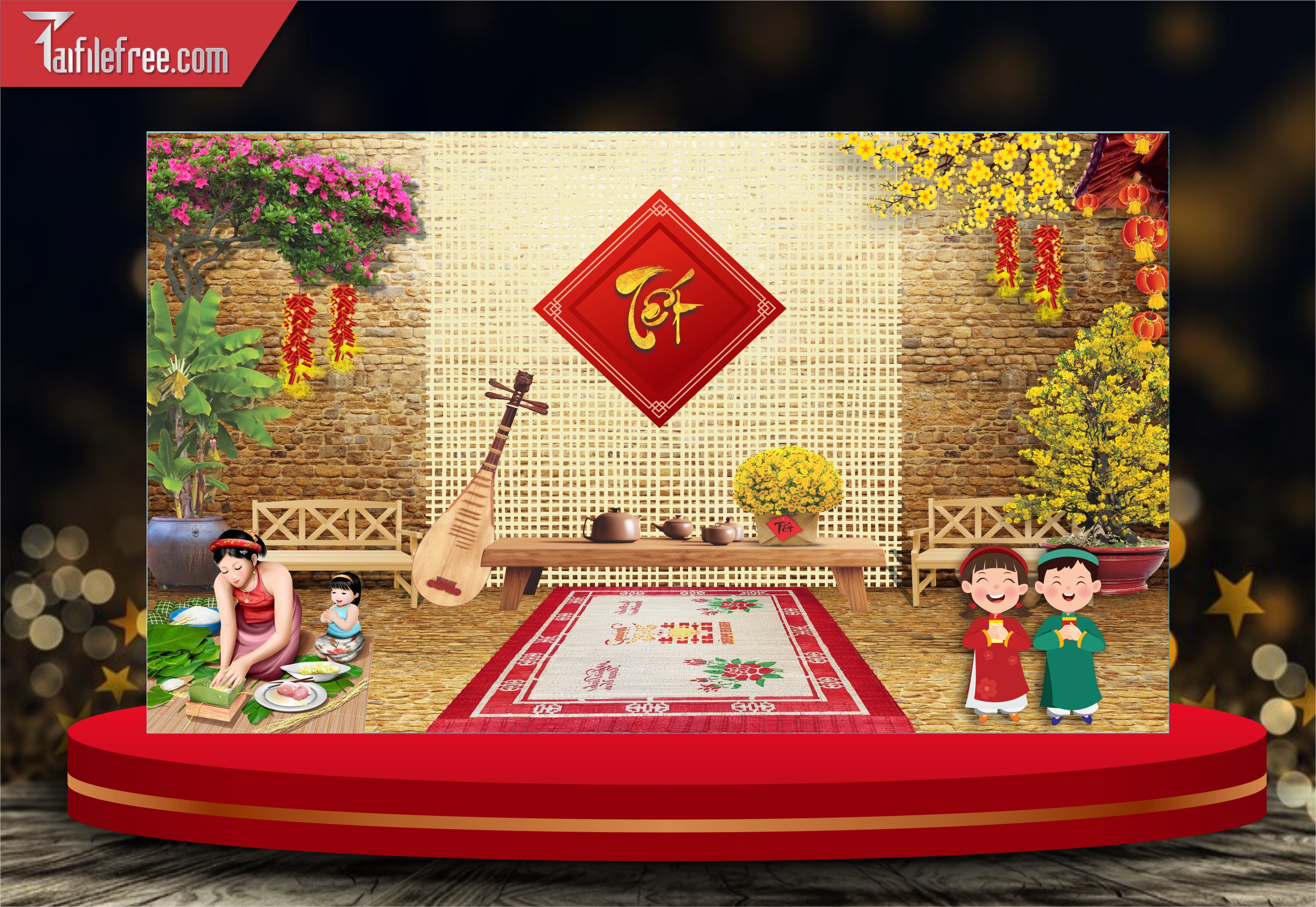 Tiều Cảnh Trang Trí Tết Nguyên Đán CT41