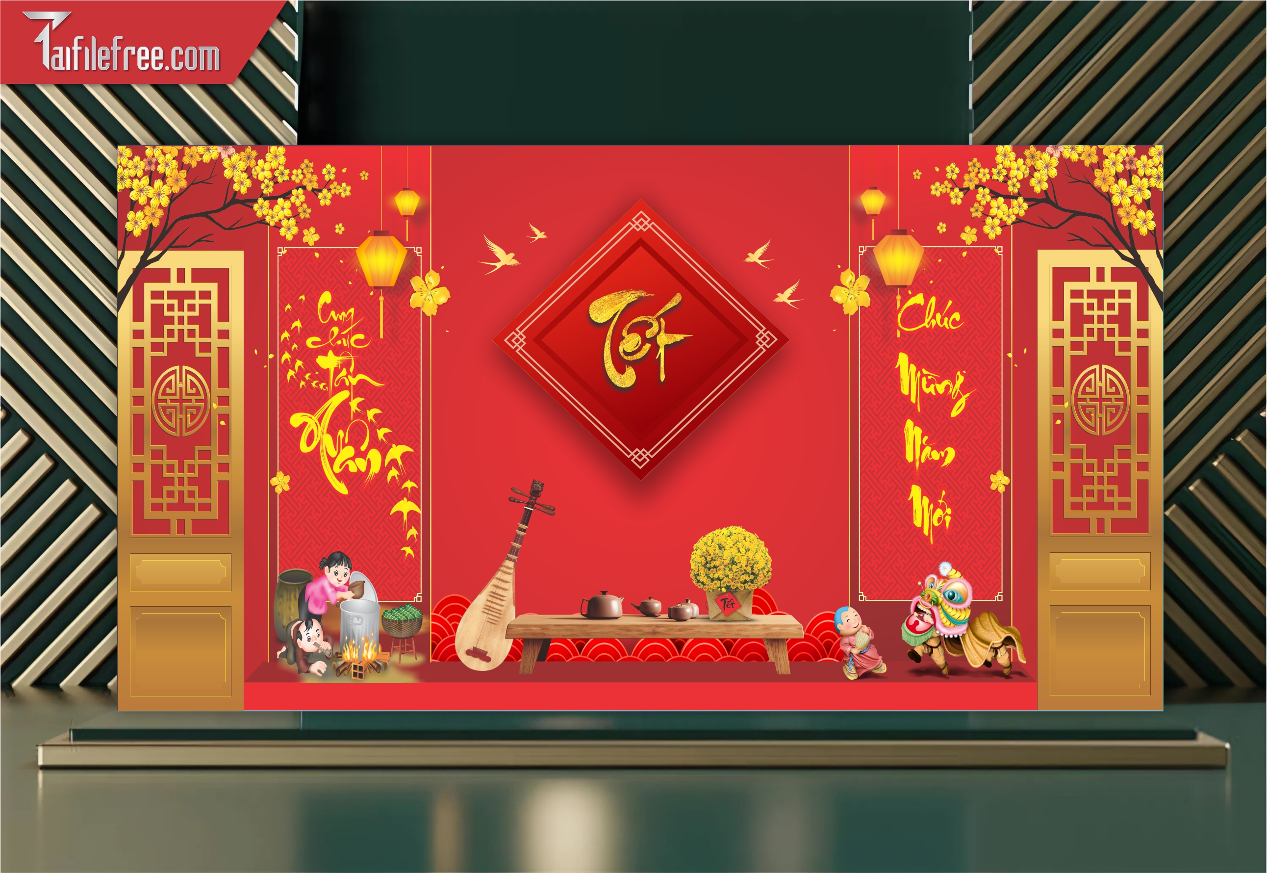Tiều Cảnh Trang Trí Tết Nguyên Đán CT44